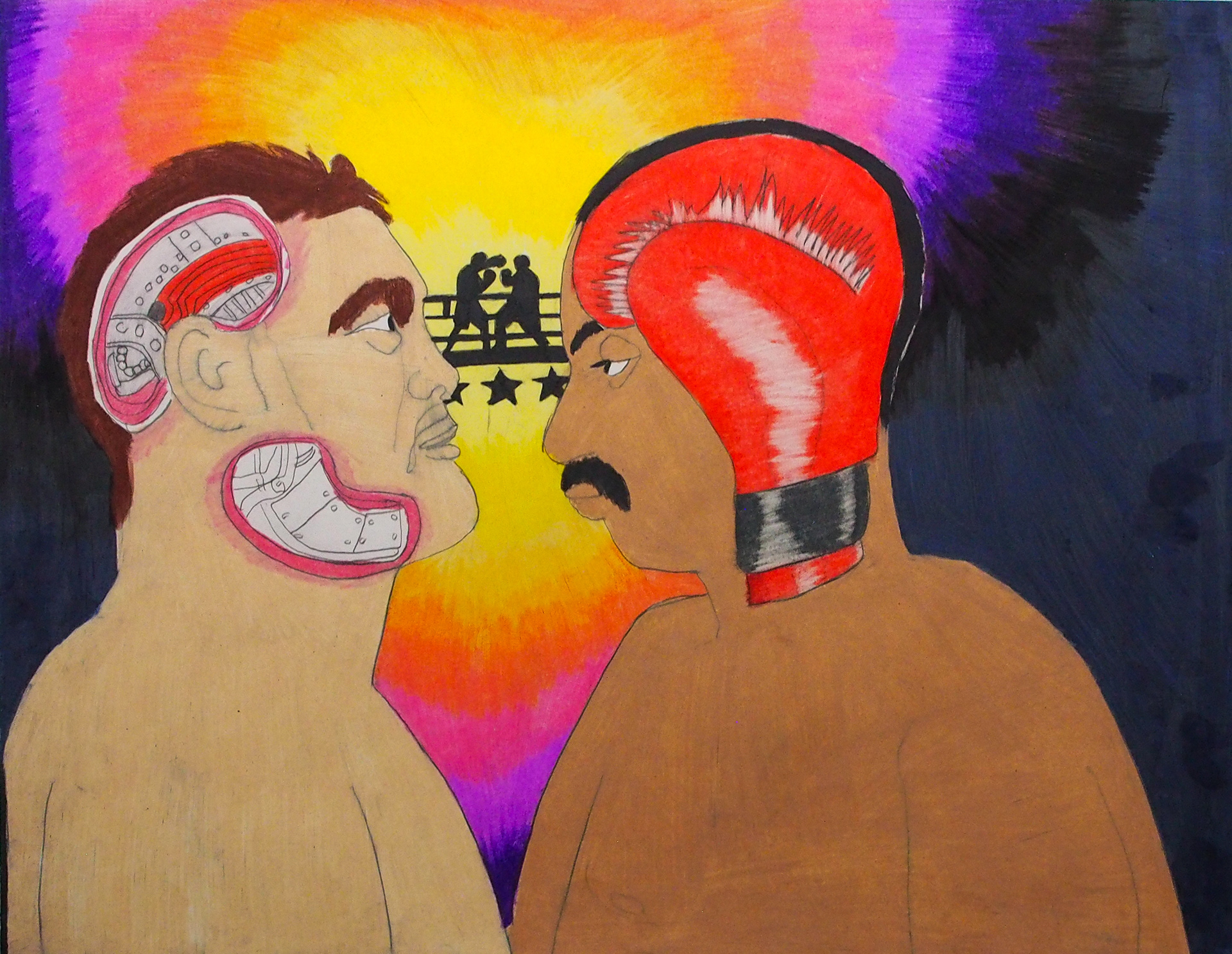 Face to Face in the ring before the fight begins