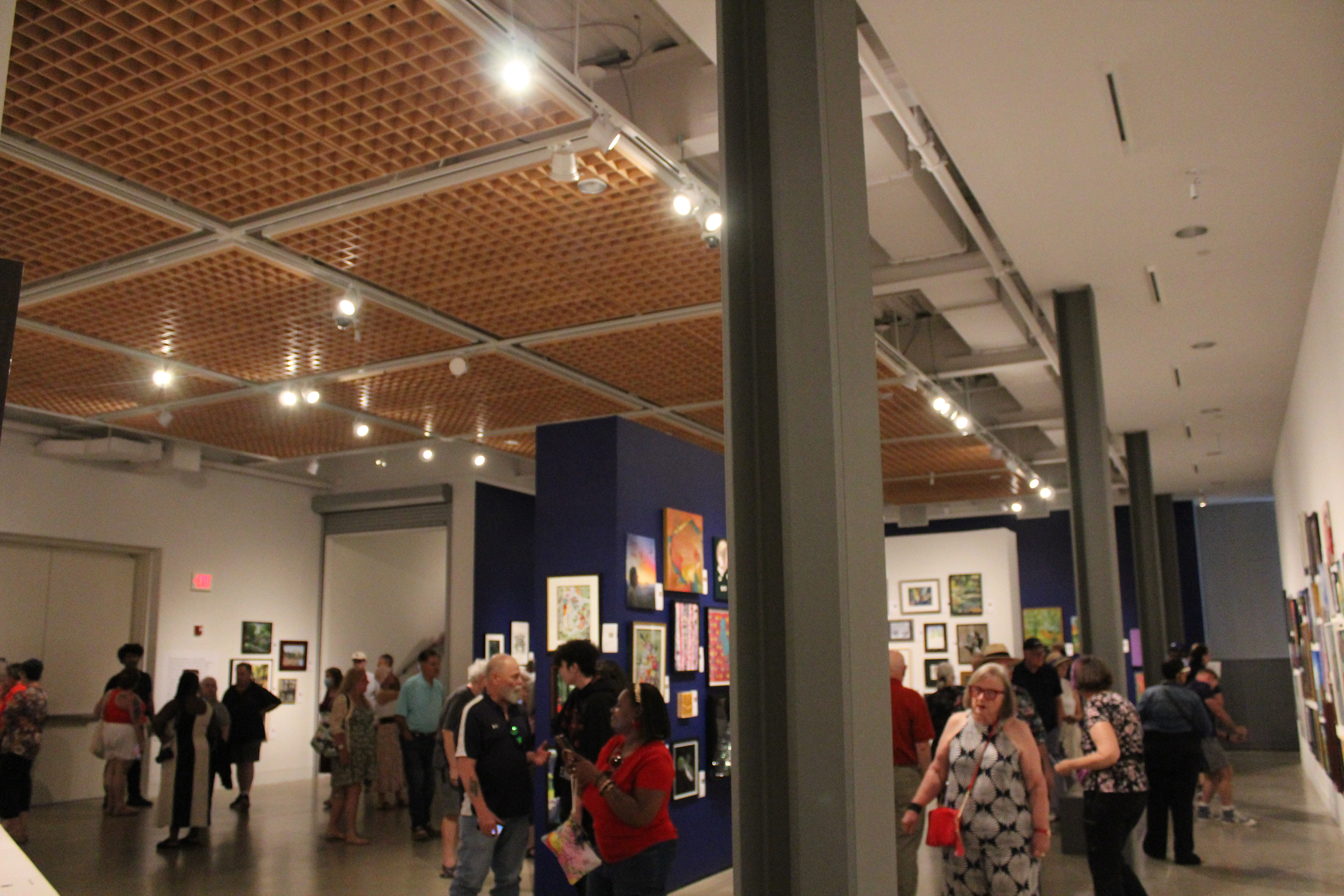 Gallery was packed filled with people viewed 518 artworks (Including mines)