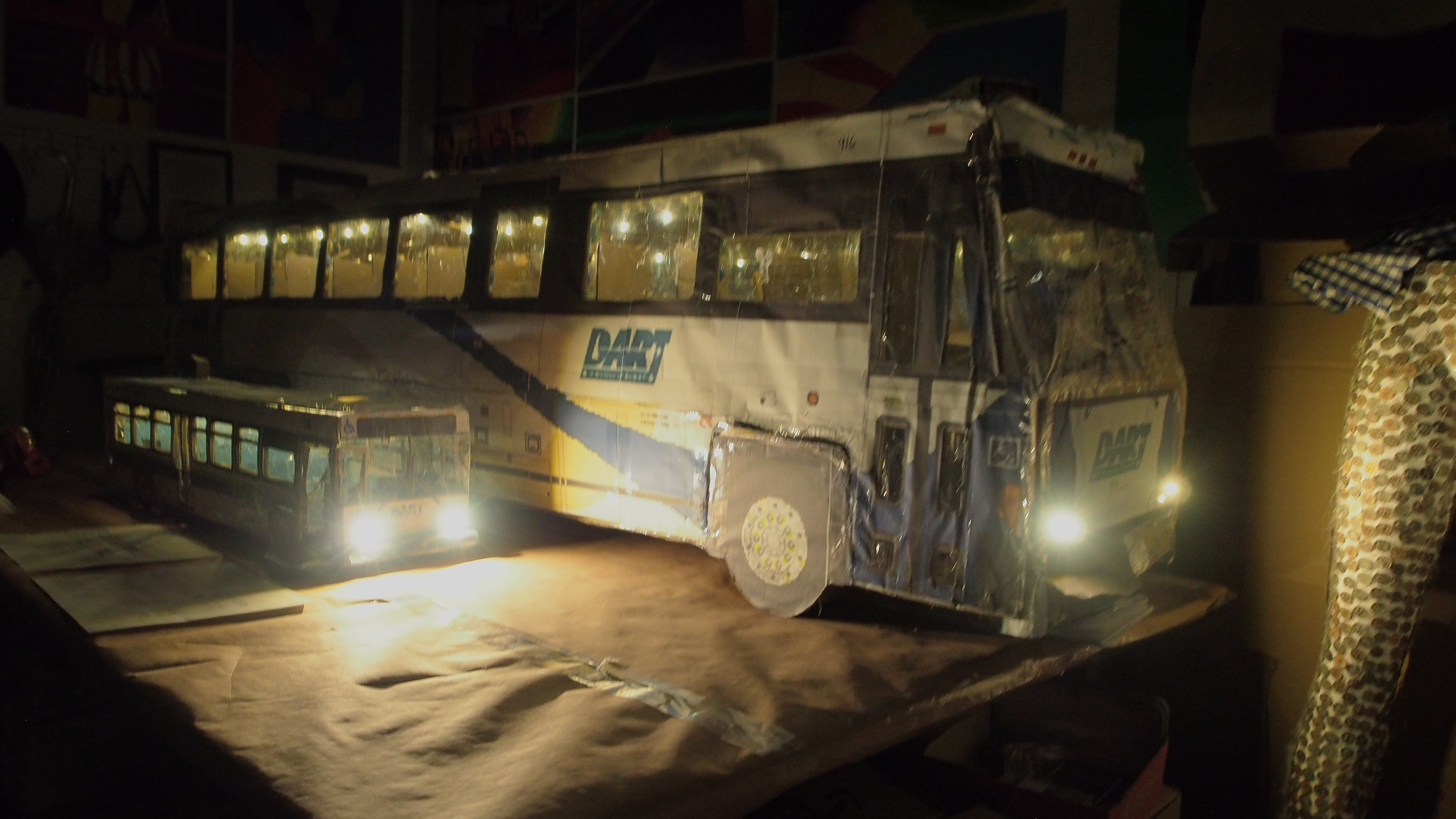 both buses lights on