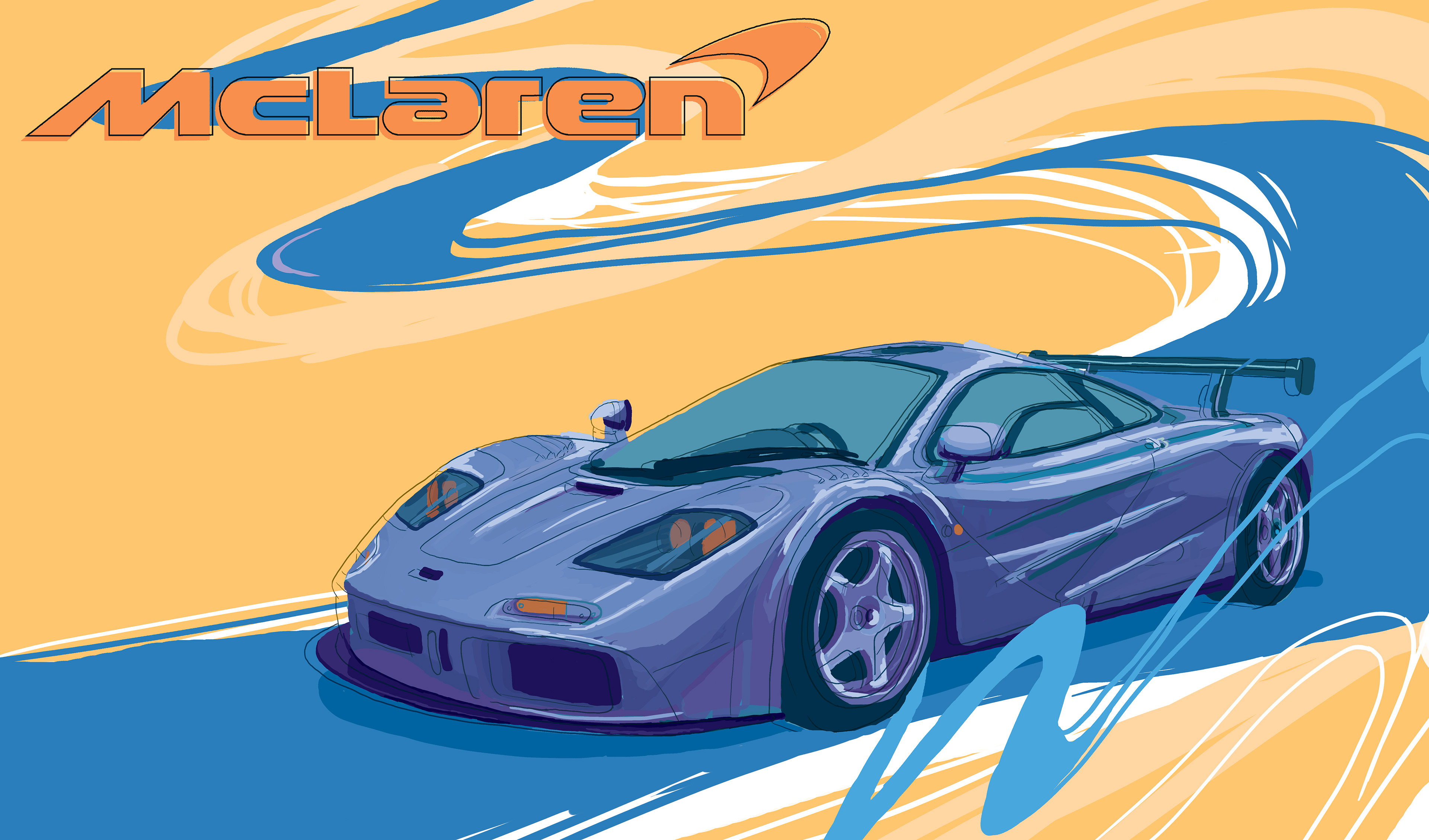 McLaren digital illustration. made 2023