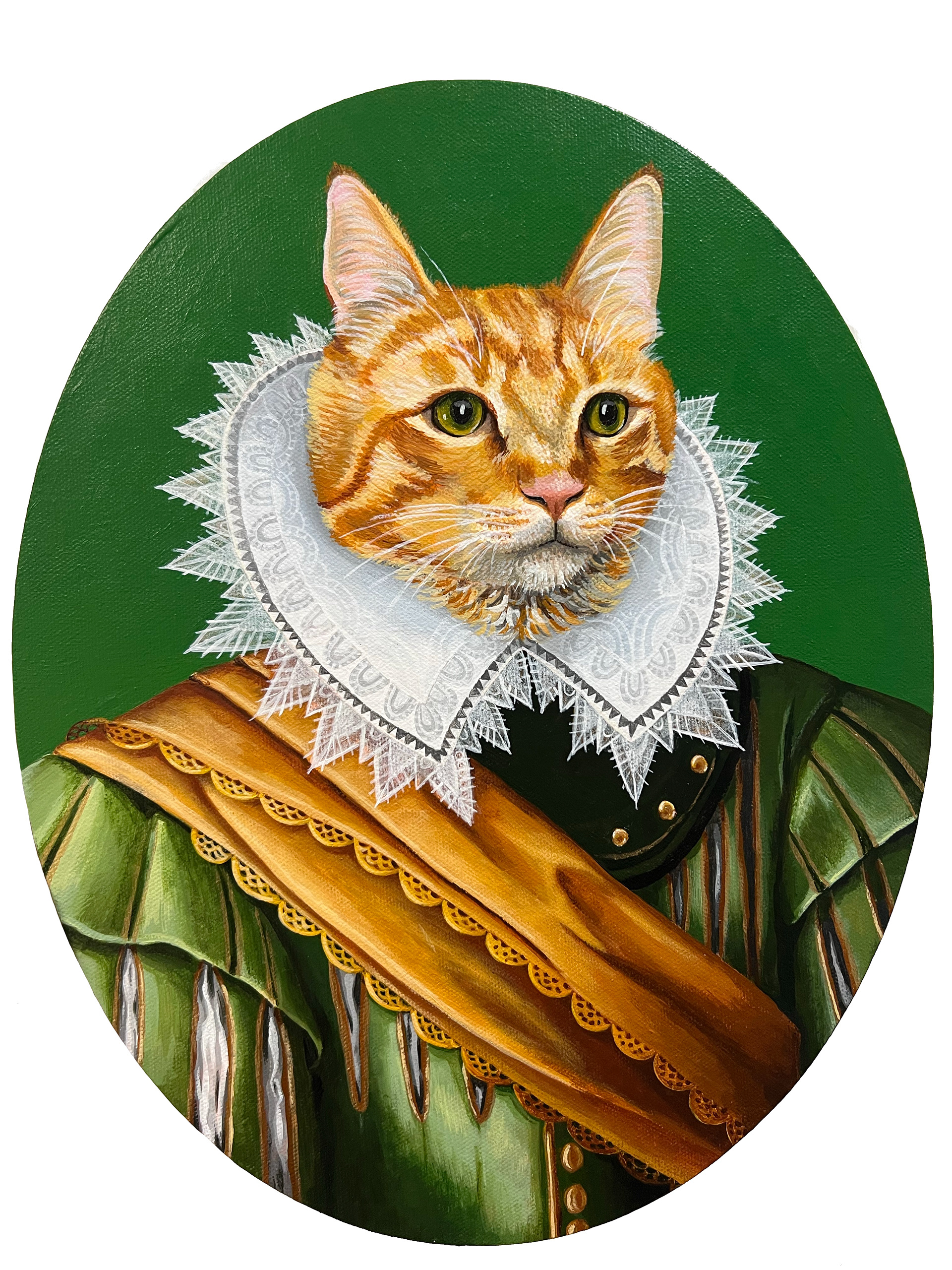 Acrylic Painting, 11 x 14,  Cat  Portrait, 2025 