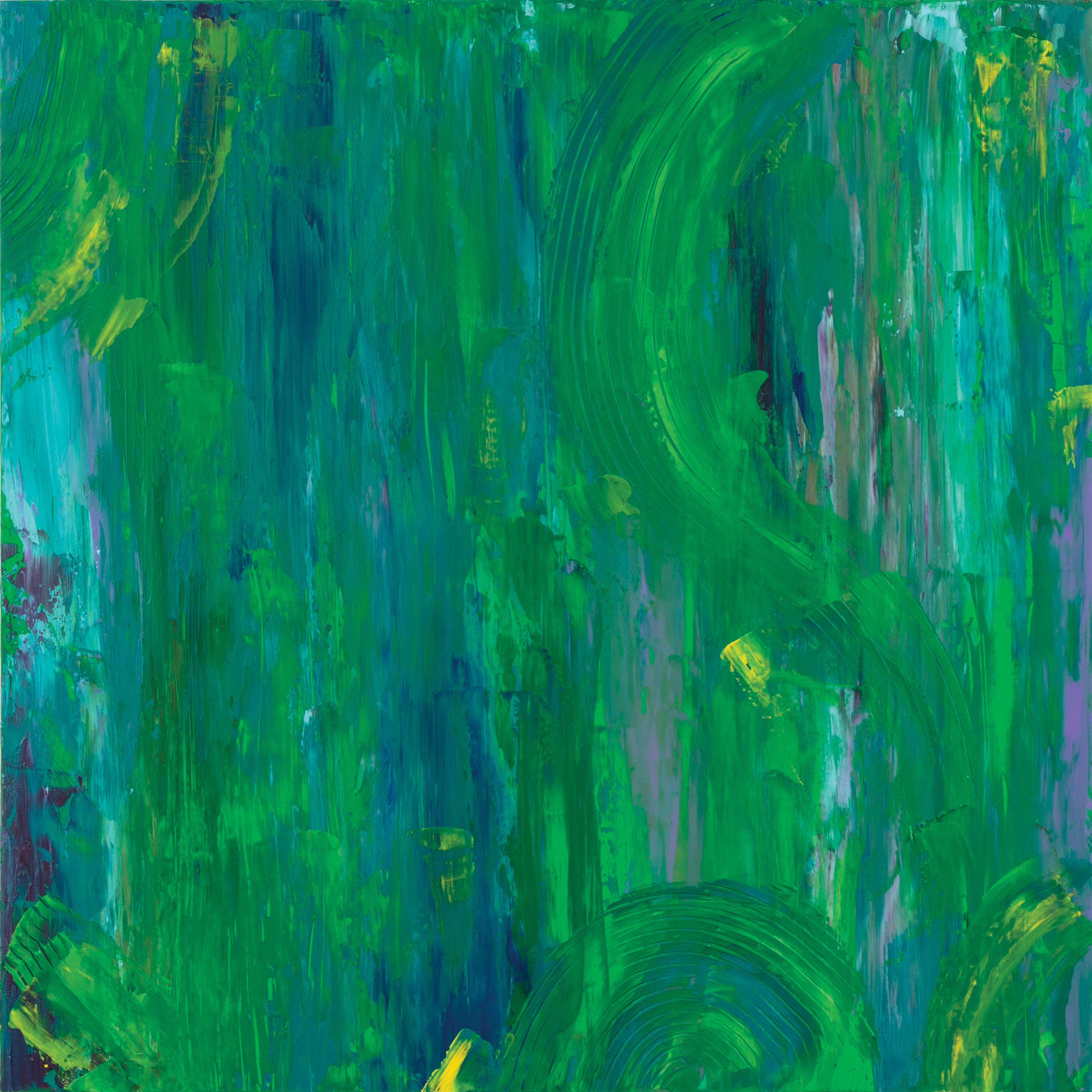 2' x 2' wooden gesso panel. acrylic paint, based on the month May