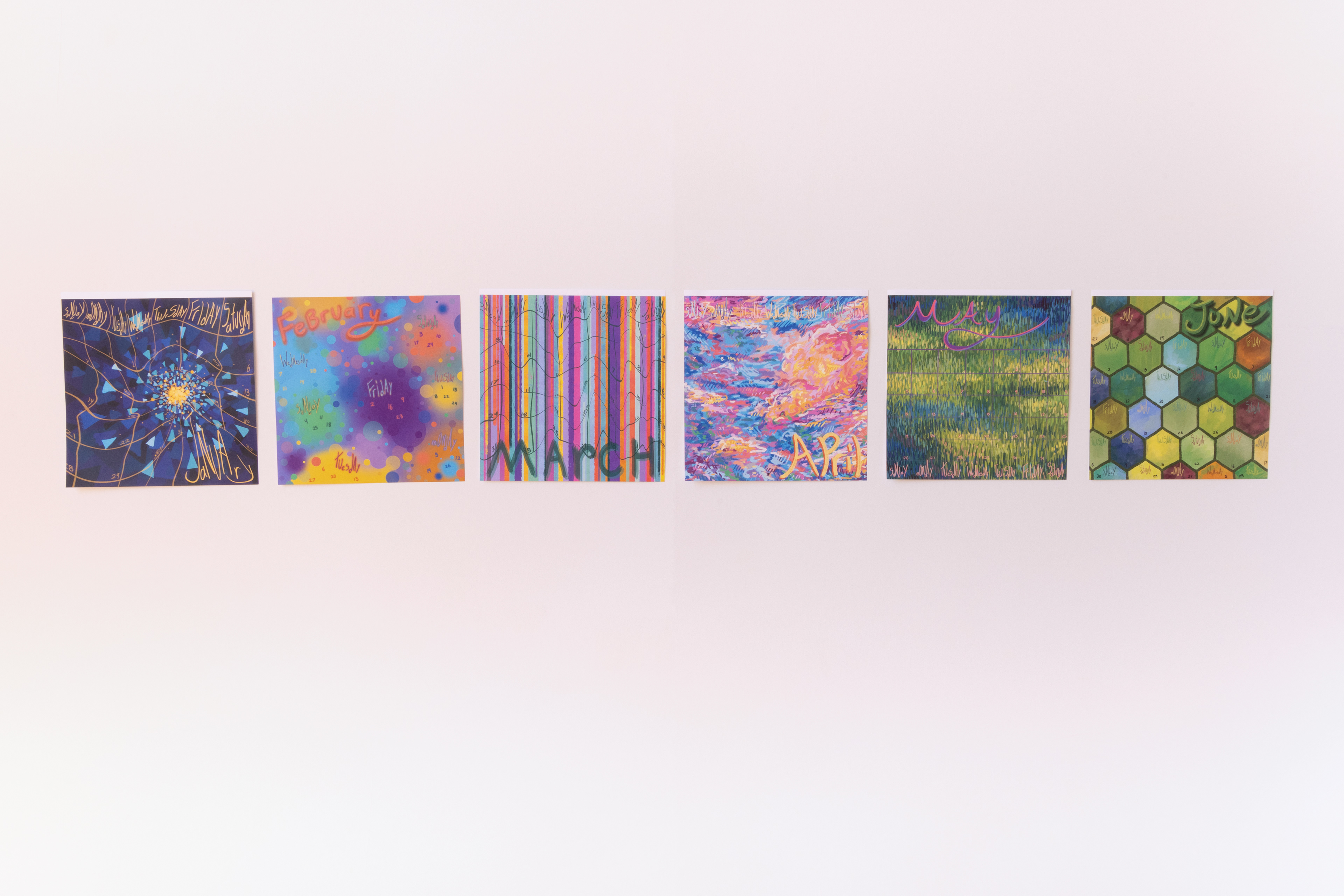 final documentation of the calendar illustrations