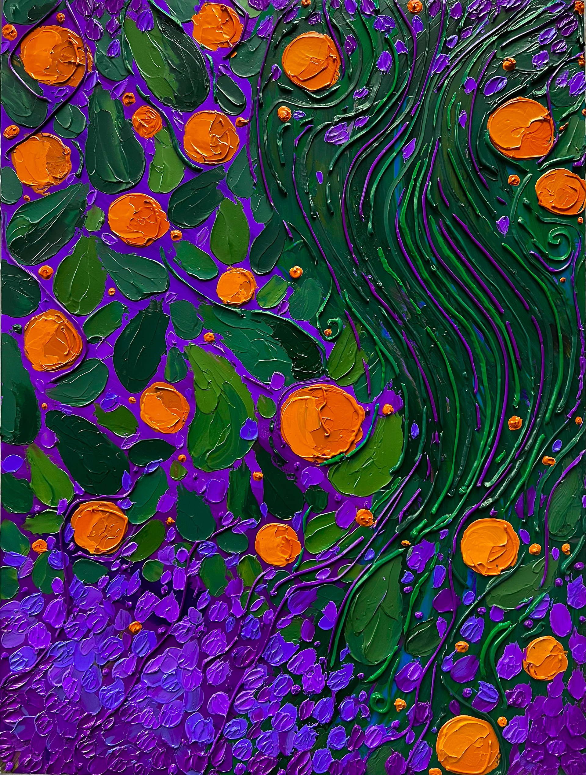 acrylic paint, on wooden gesso board. made 2024
