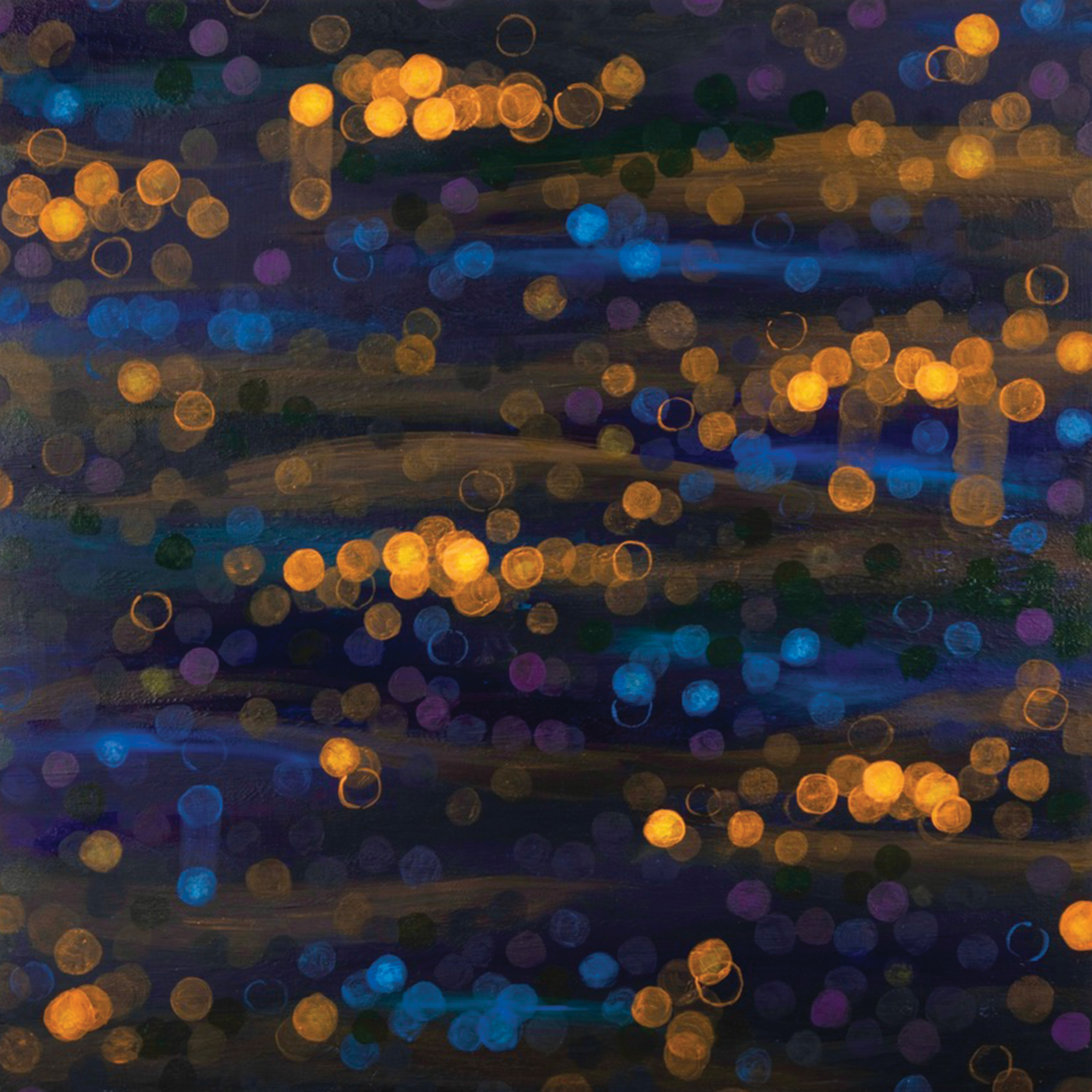 2' x 2' wooden gesso panel. acrylic paint, based on the month October.