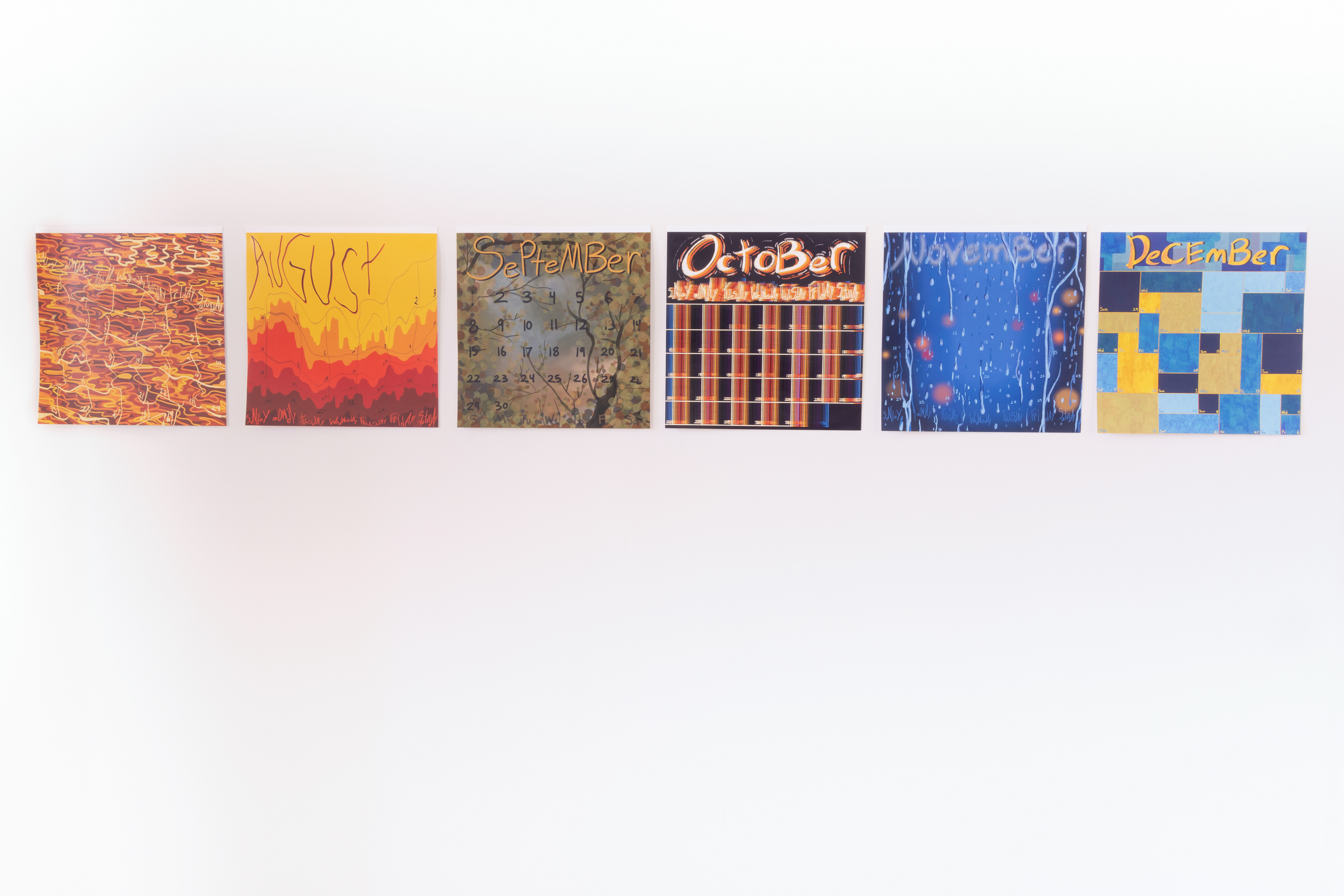 final documentation of the calendar illustrations