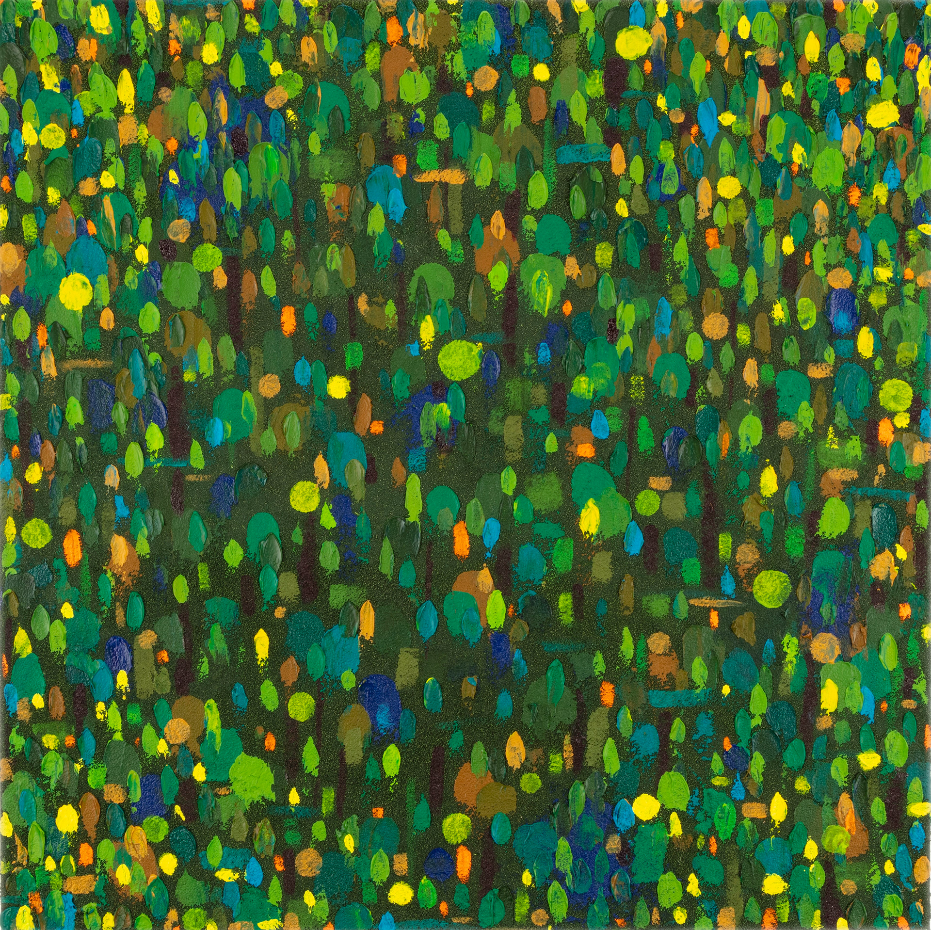 2' x 2' wooden gesso panel. acrylic paint, based on the month June.