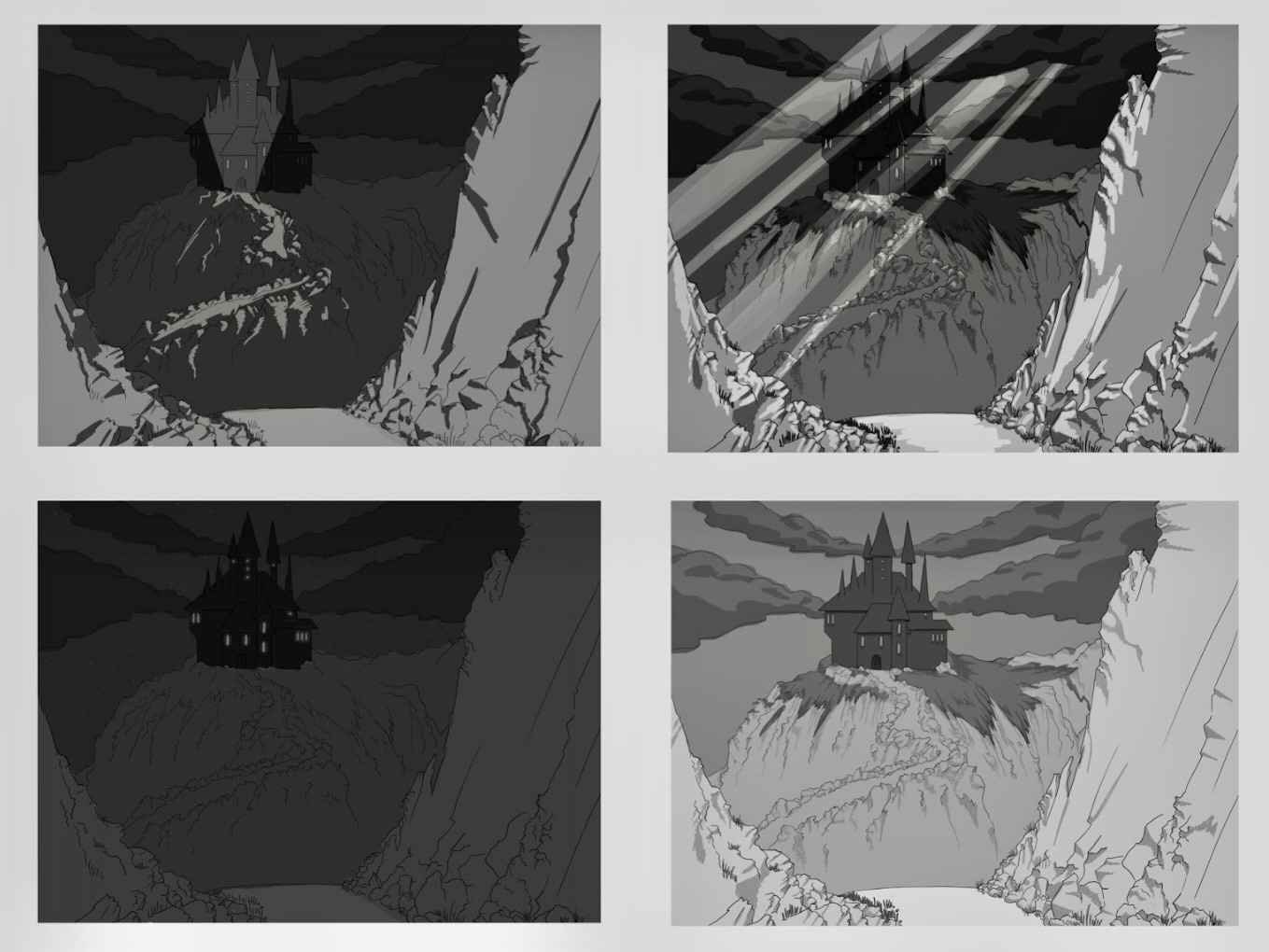 Landscape B/W Variation Sheet