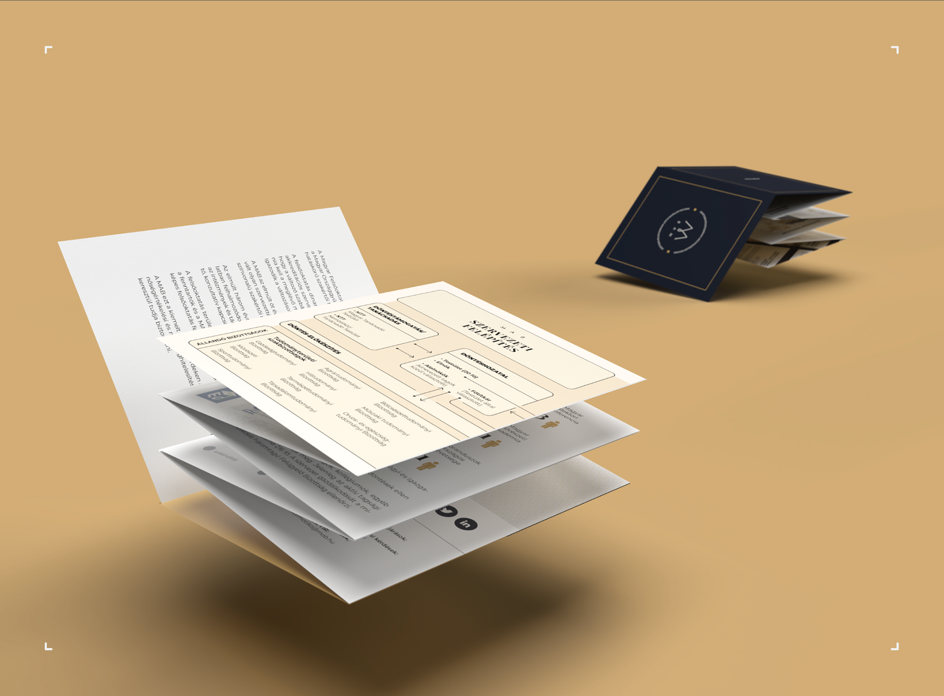 • Client: Hungarian Accreditation Committee • Deliverables: Leaflet layout and cover design • Year: 2021