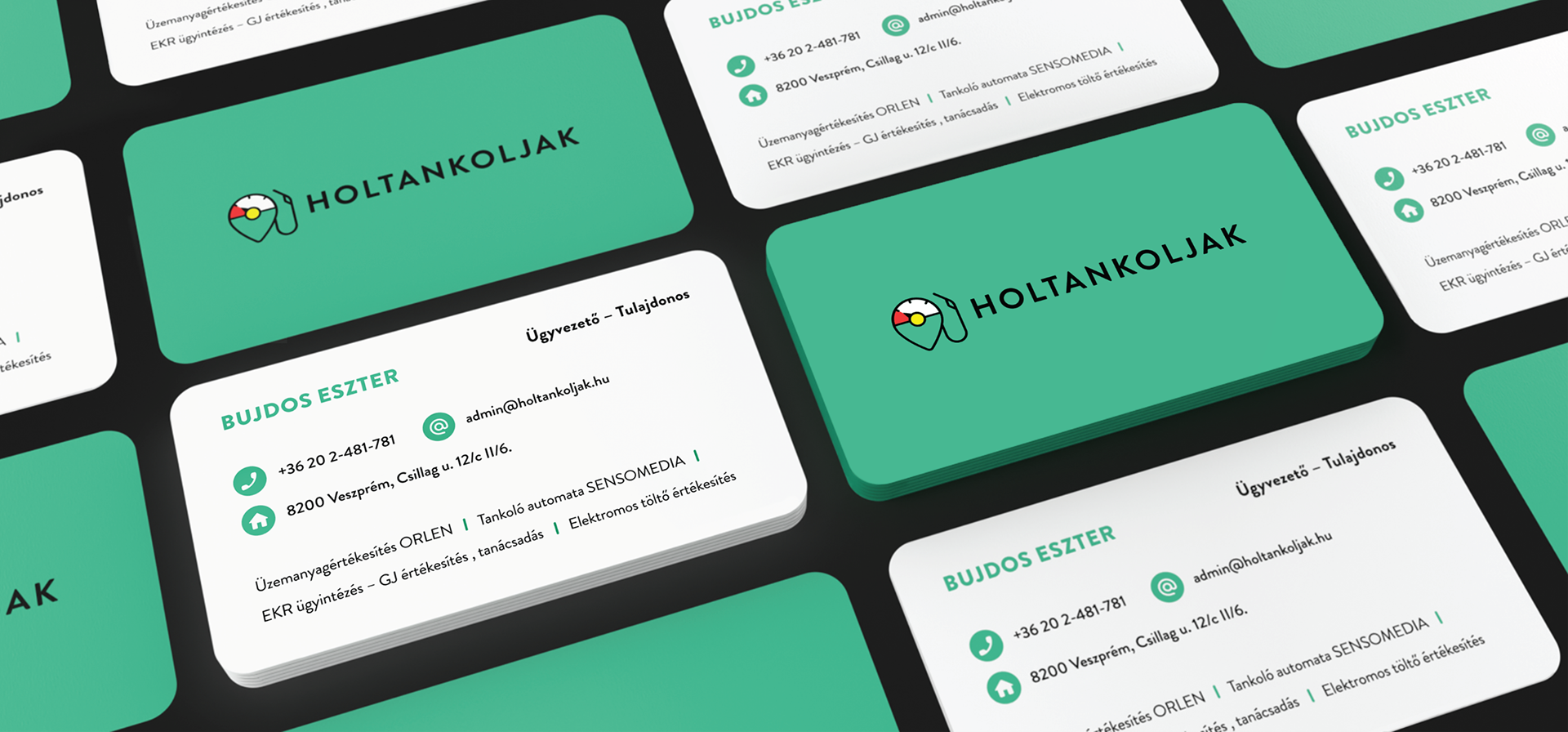 • Client: 3 P Online Kft. • Deliverables: Brand identity and website redesign for Holtankoljak.hu • Year: 2022-2023