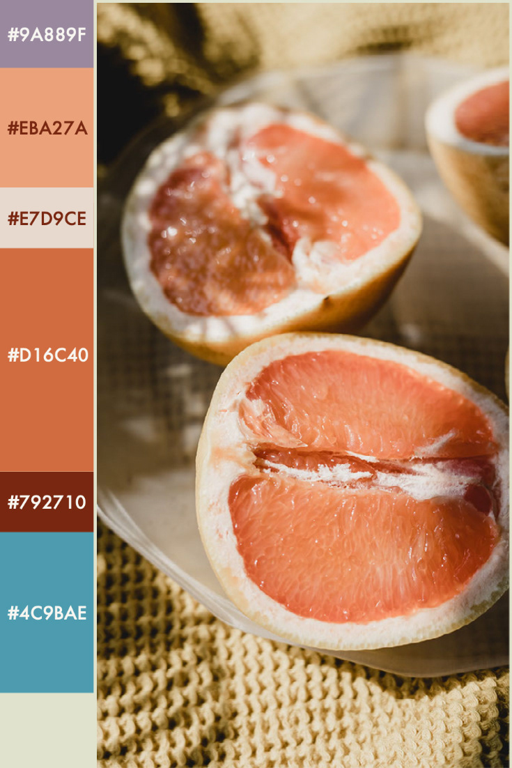 Pinterest post: grapefruit color palette