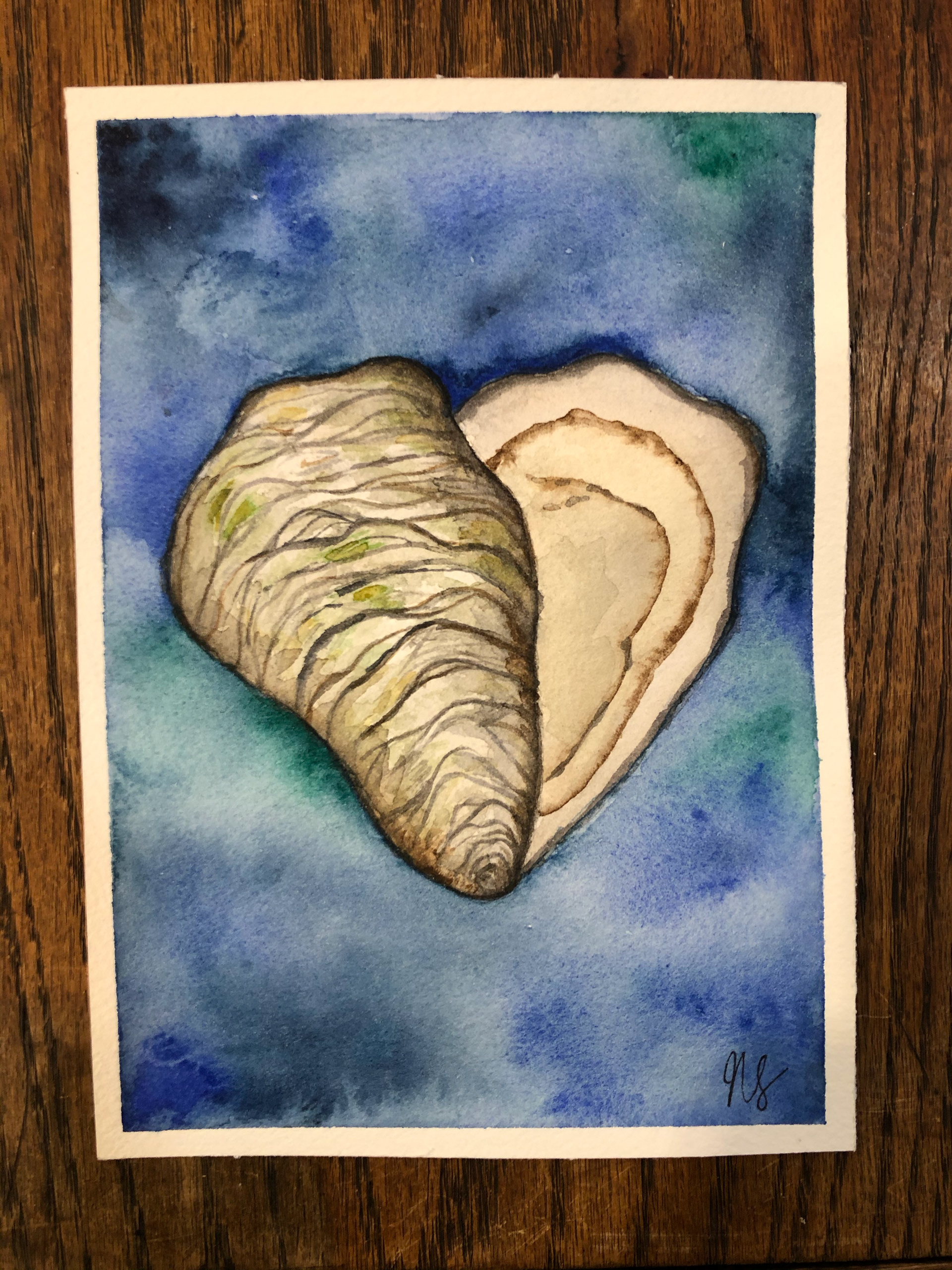 Oyster Heart - 5" x 7"