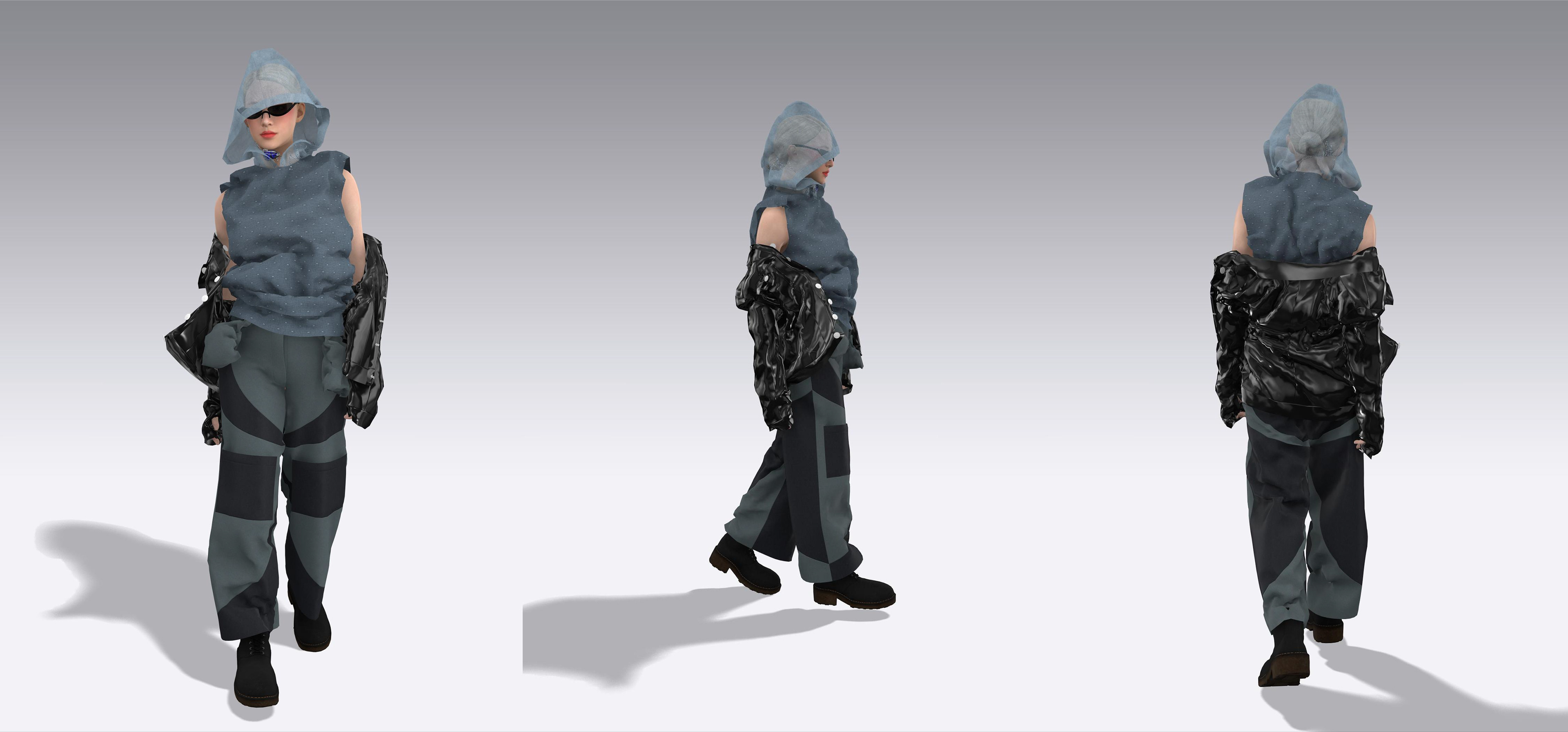 I created the pattern on Clo3d and here it is: 