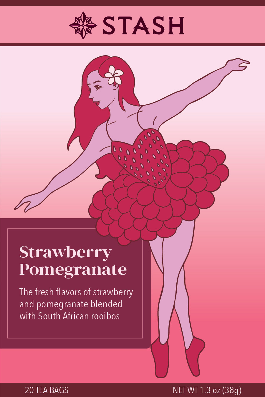 Front: Strawberry Pomegranate Tea