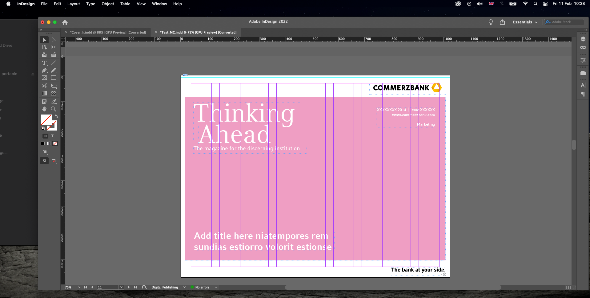 ...to initial layout...