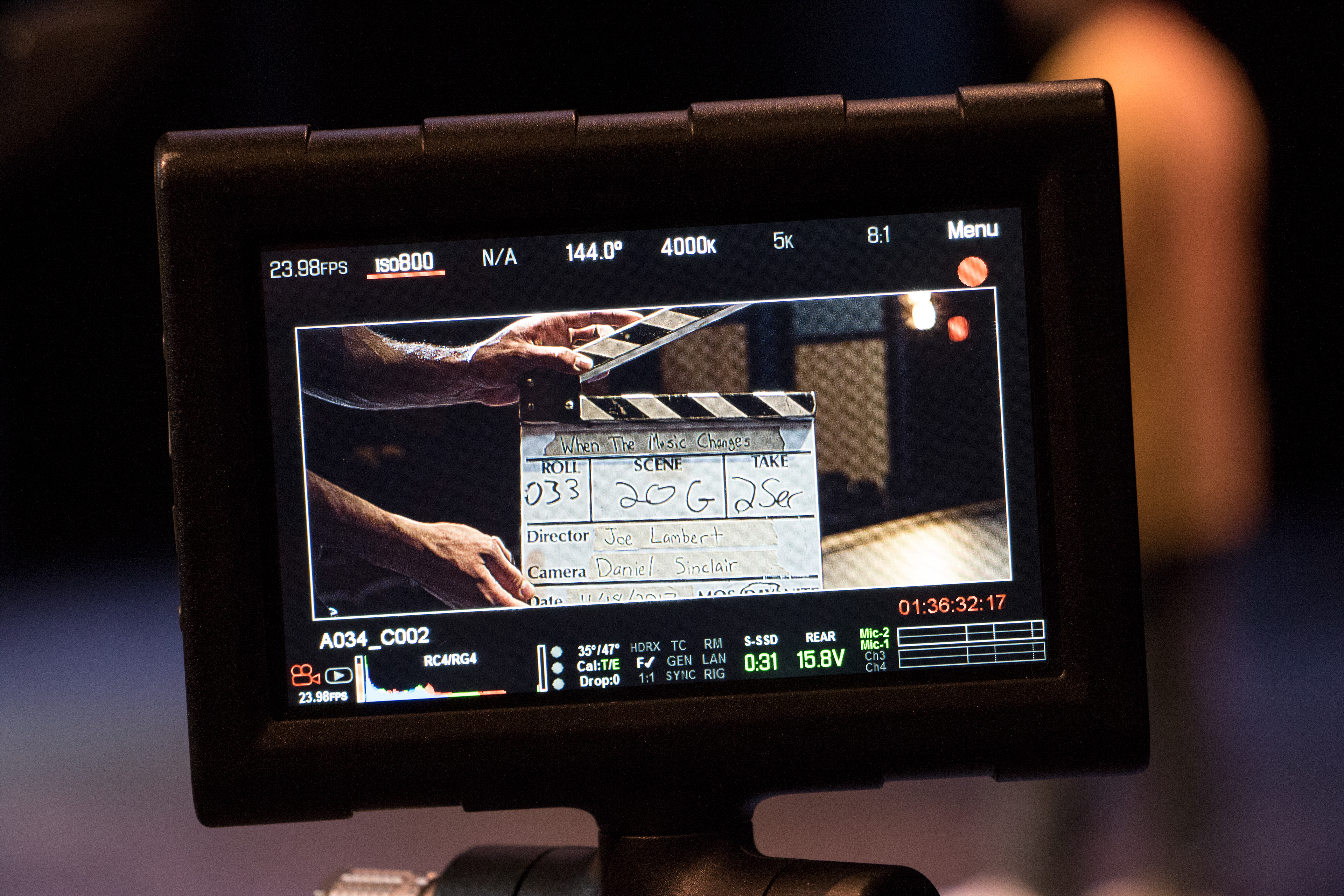 Behind the scenes shot of one of our shooting days