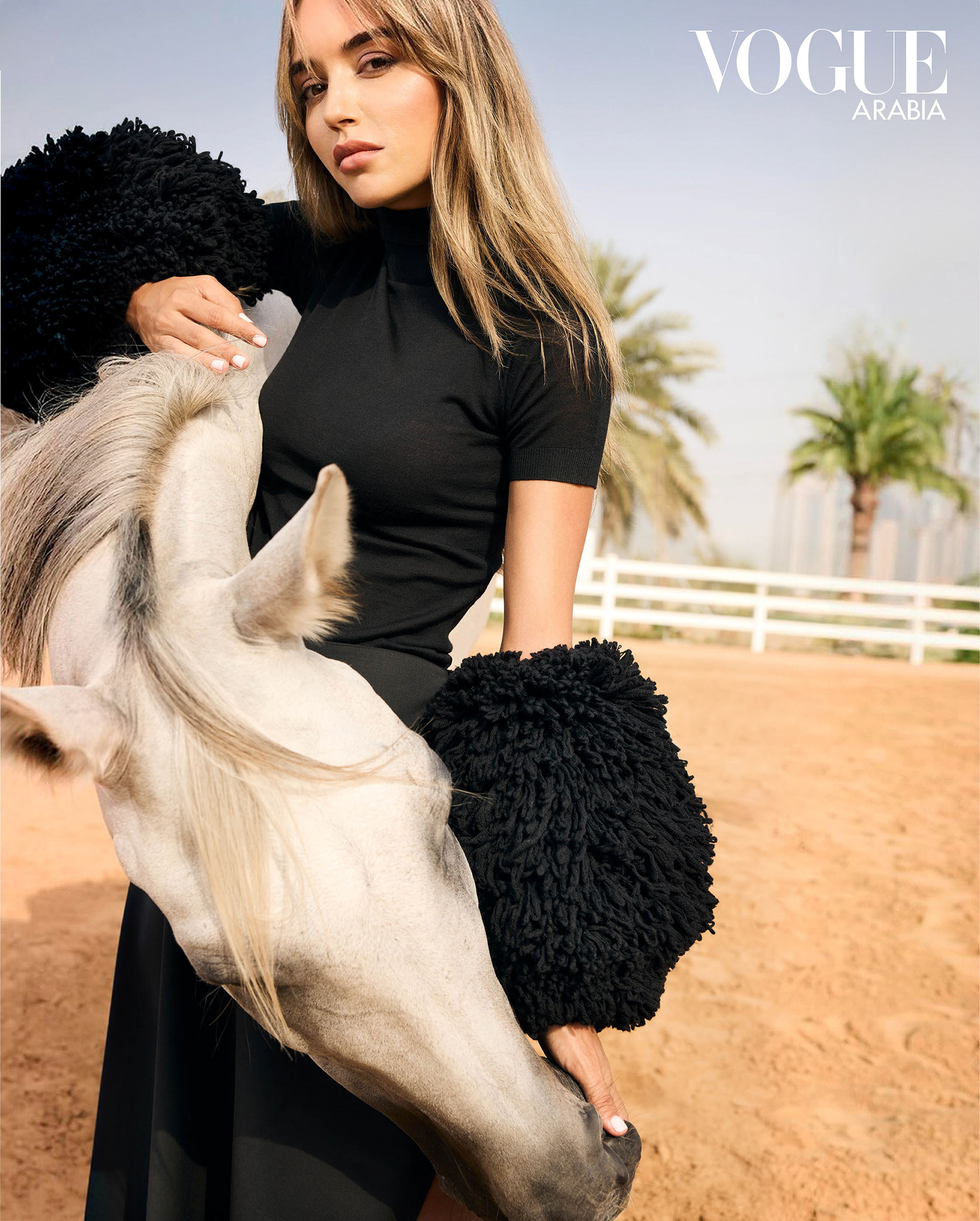 Photo retouching for Vogue Arabia fashion editorial.