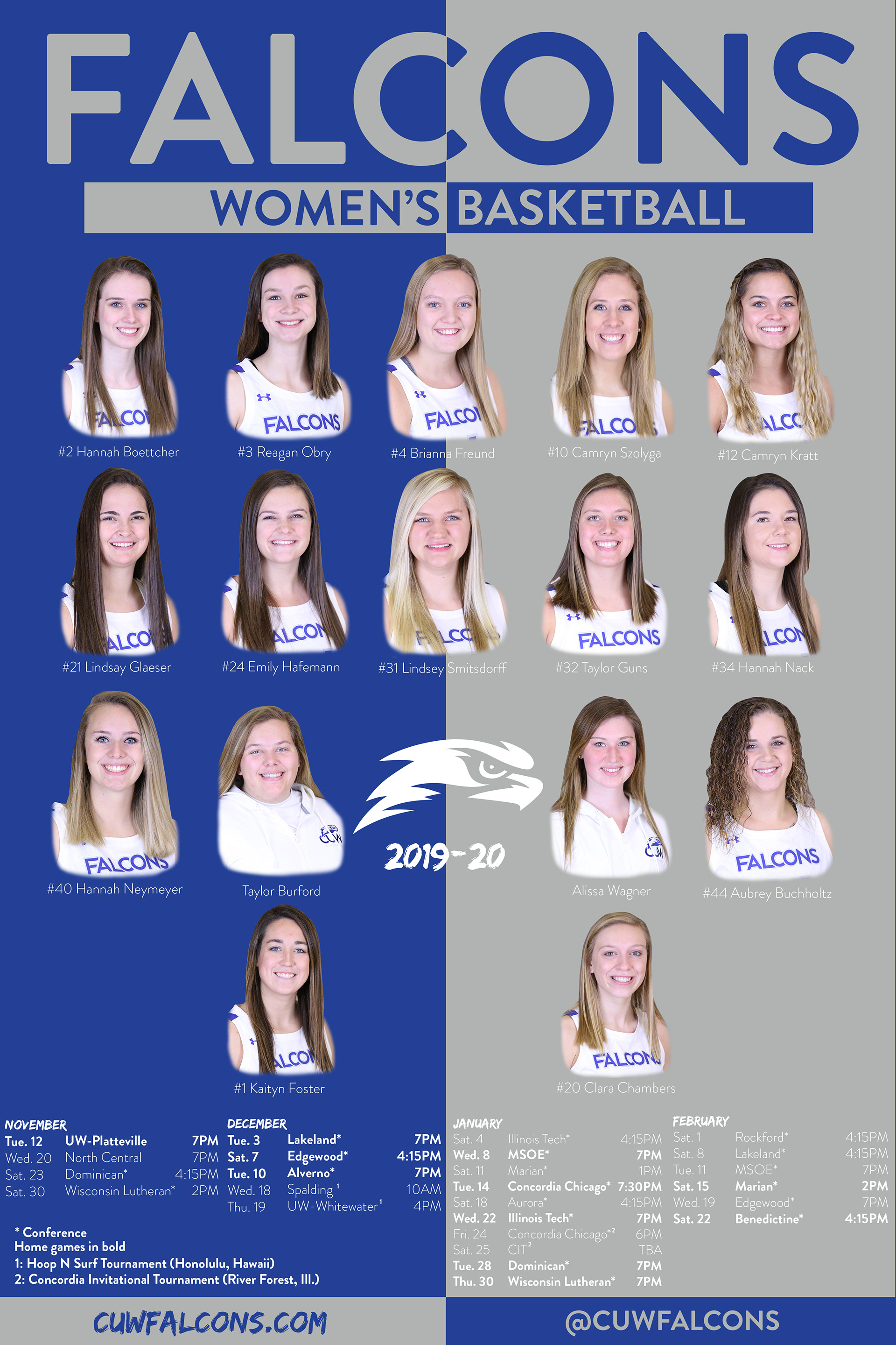 2019-20 Women's Basketball Schedule