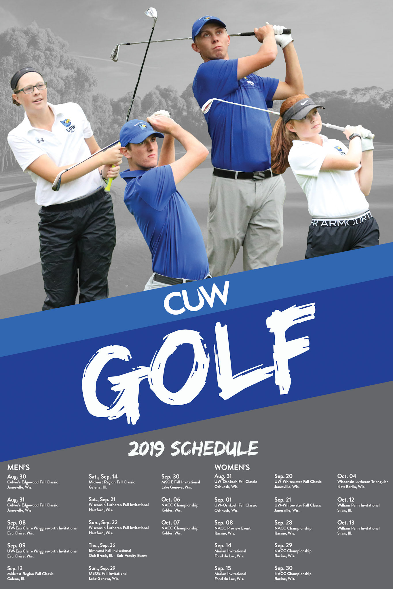 2019 Golf Schedule
