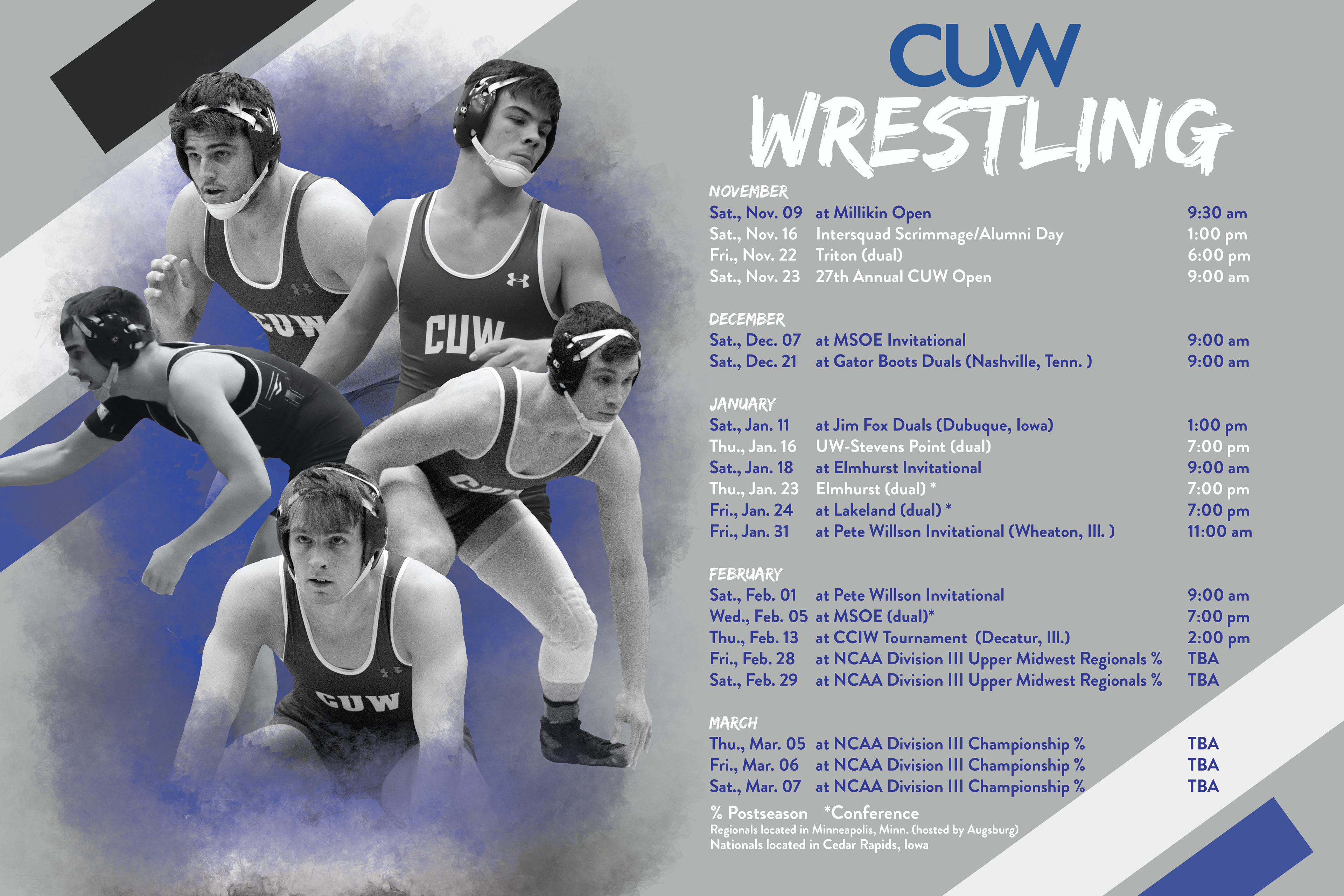2019 Men's Wrestling Schedule