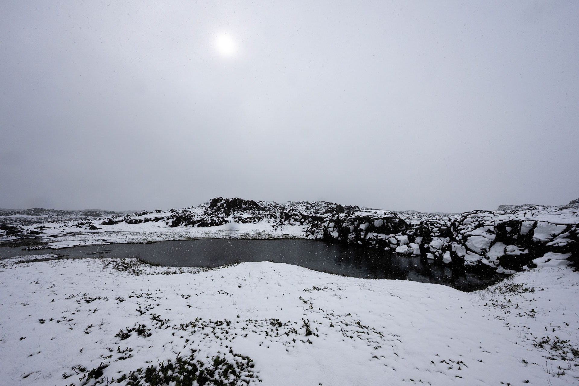 The snow covered walk to Dettifoss Waterfall