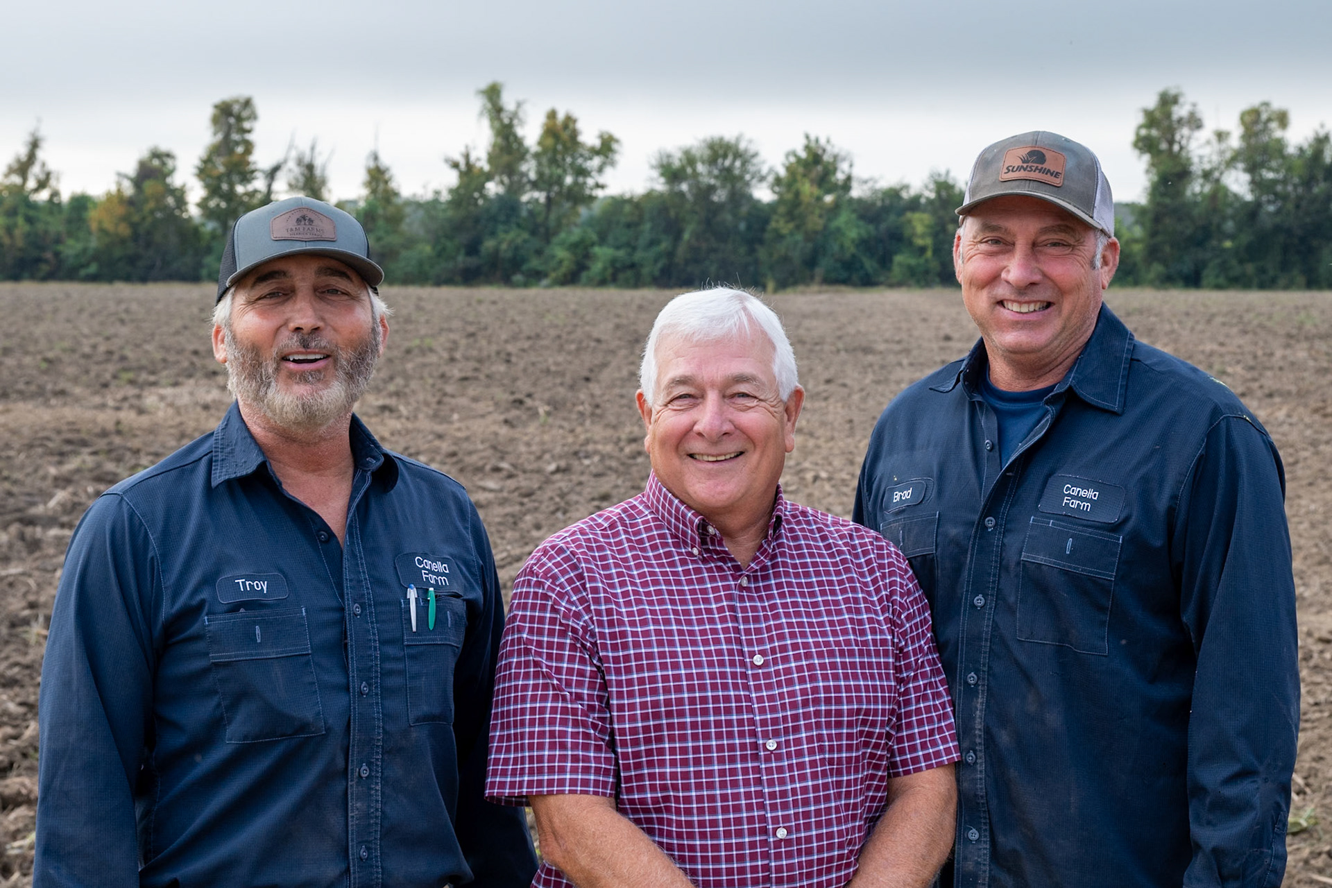 Legends of the sugar industry.  Troy Canella, Butch Plauche, Brad Canella (L-R)