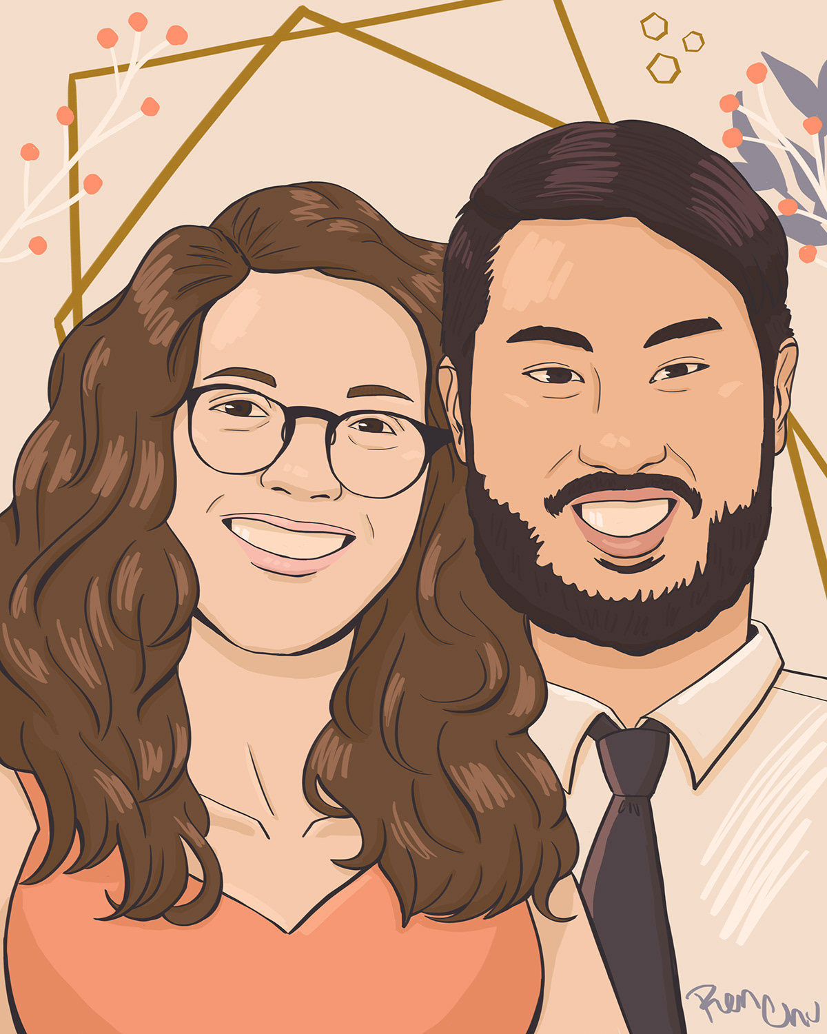 bridesmaid gift custom portrait commission