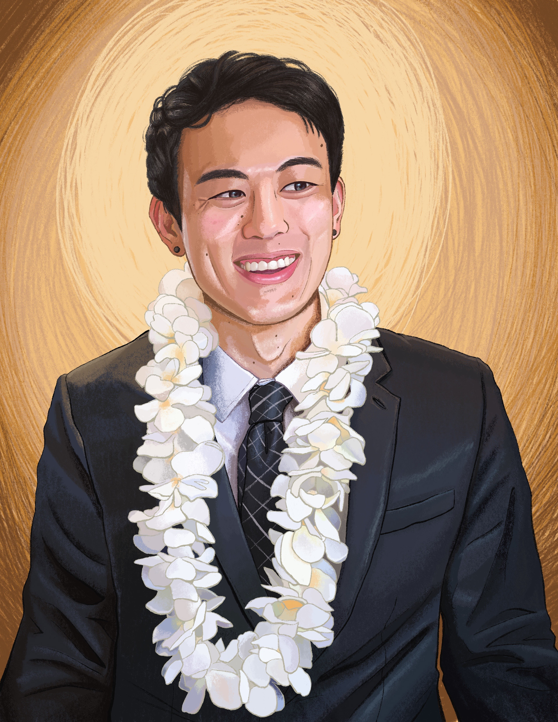 wedding groom portrait art