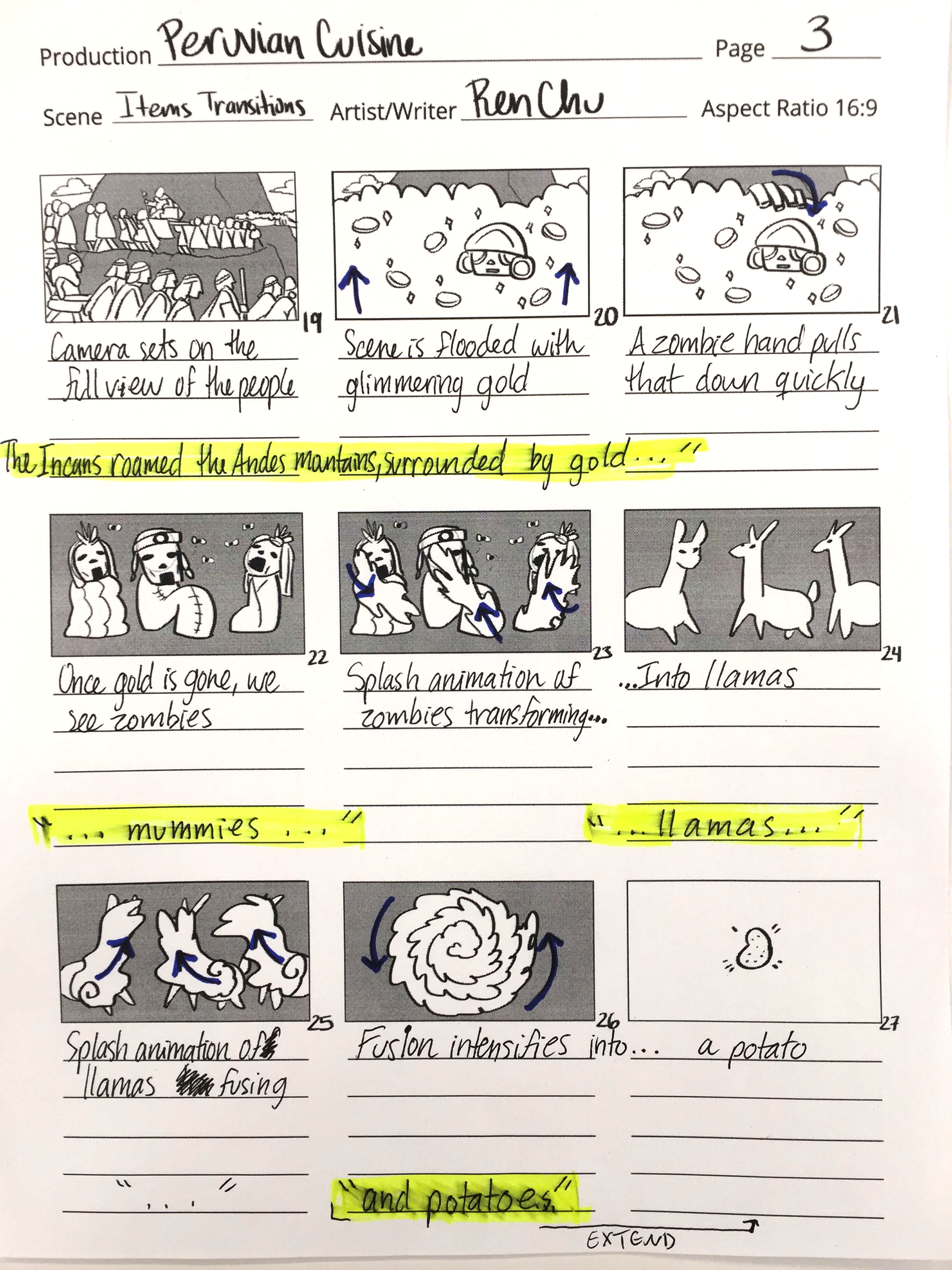 MIKHUNA early storyboarding