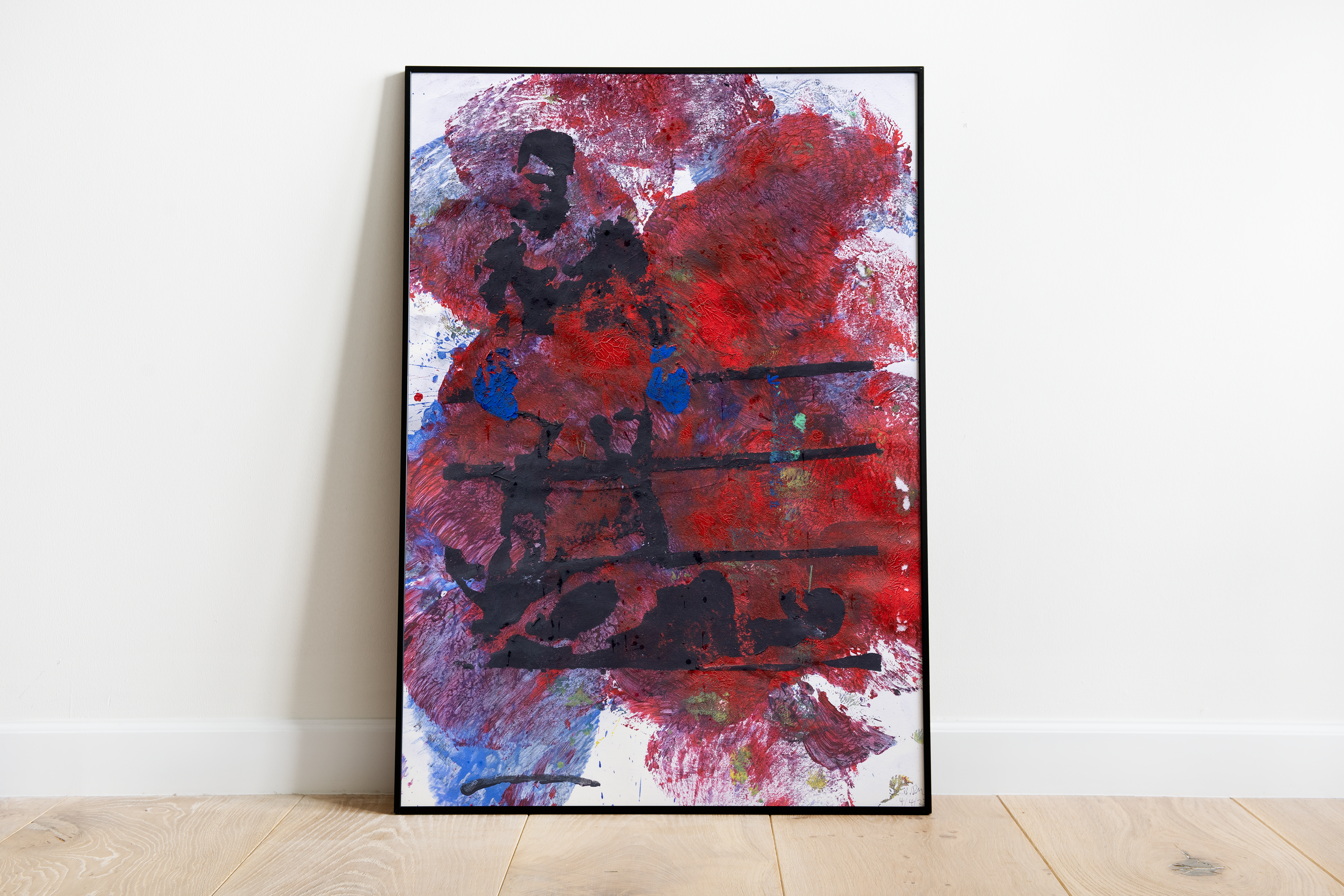Muhammad Ali: Acrylic paint Red and Blue