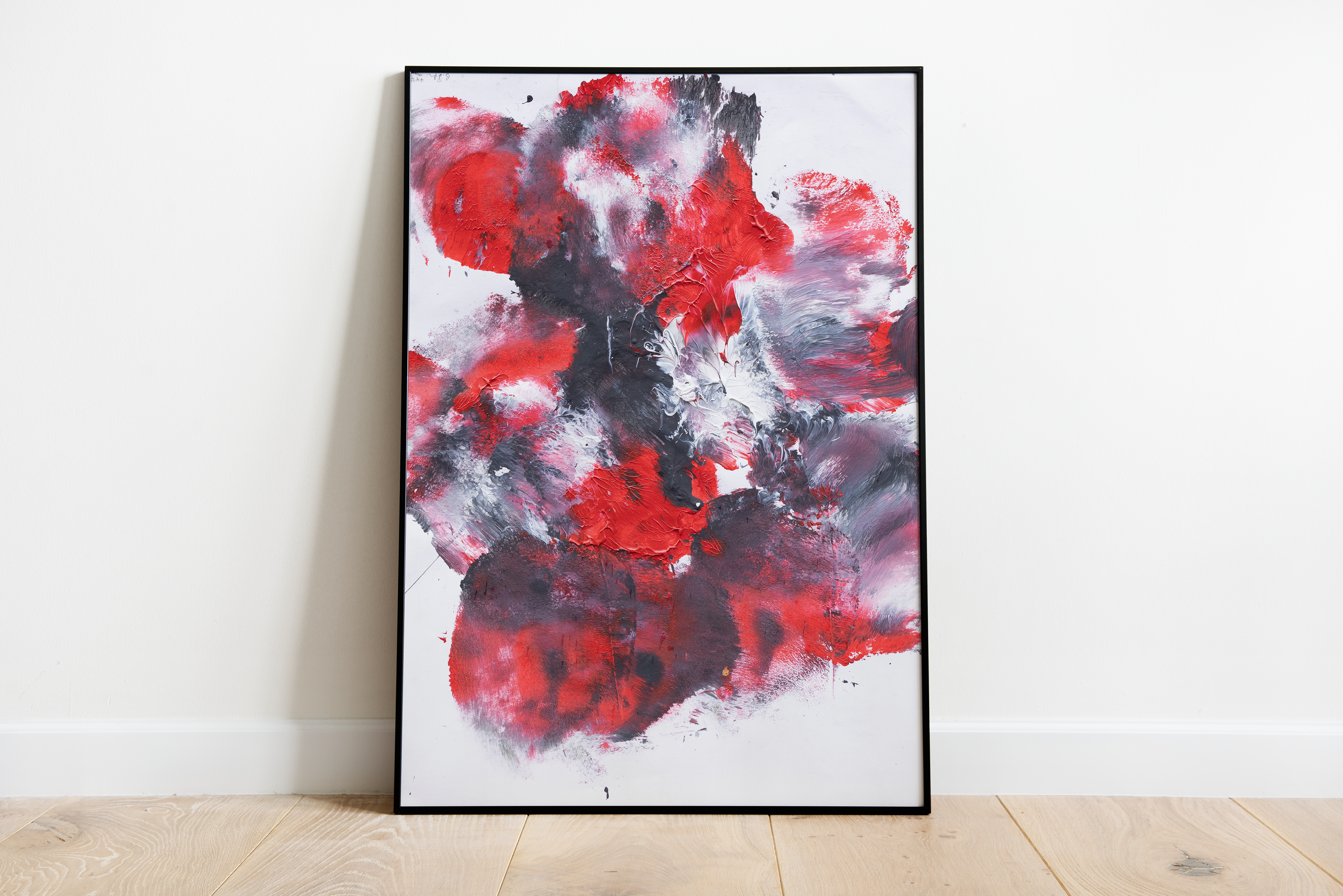 Violence: Acrylic paint Red, Black and white