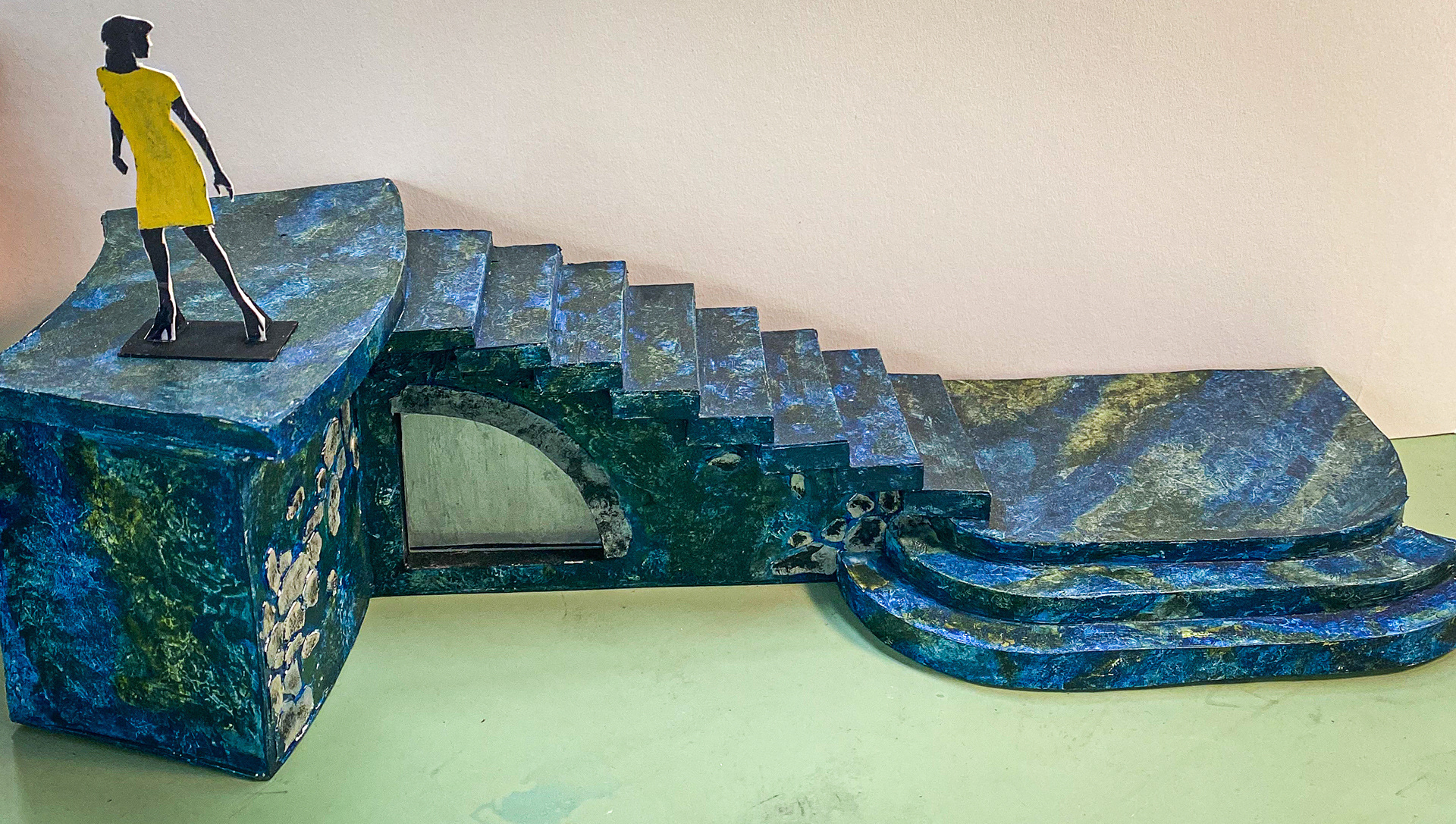 Staircase Model Designed by: Eduardo Sicango Built and painted by: Jennifer Kroon-Nelson Scale: 1/2"=1'0"