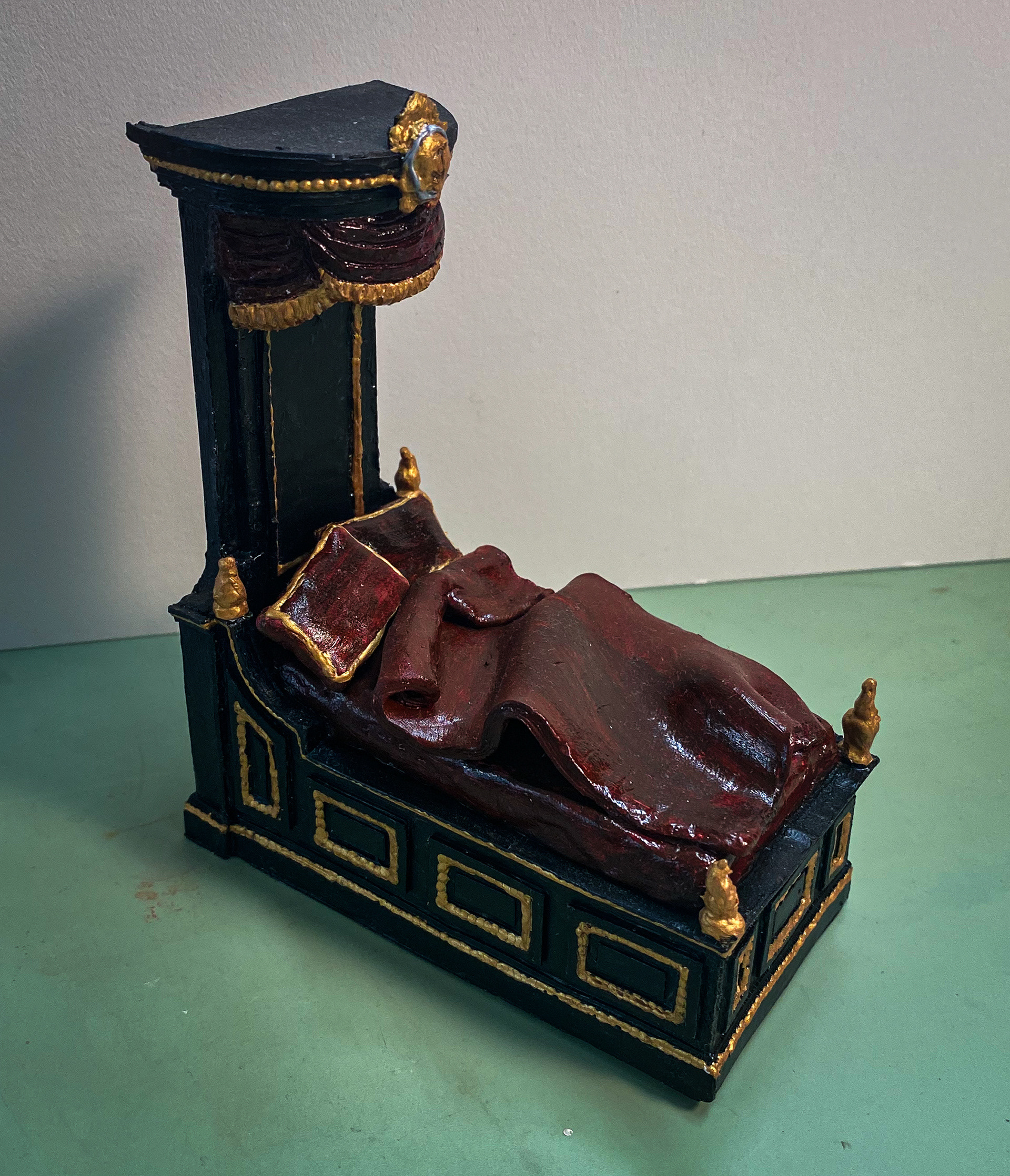 Bed Model Designed by: Eduardo Sicango Built and painted by: Jennifer Kroon-Nelson Scale: 1/2"=1'0"