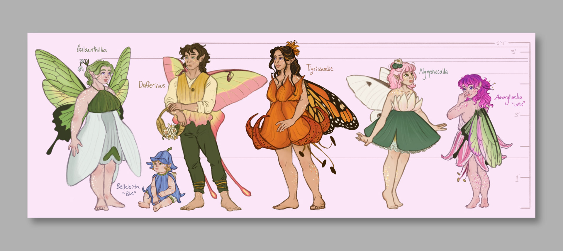 Flower Fairy Family - Character Concepts