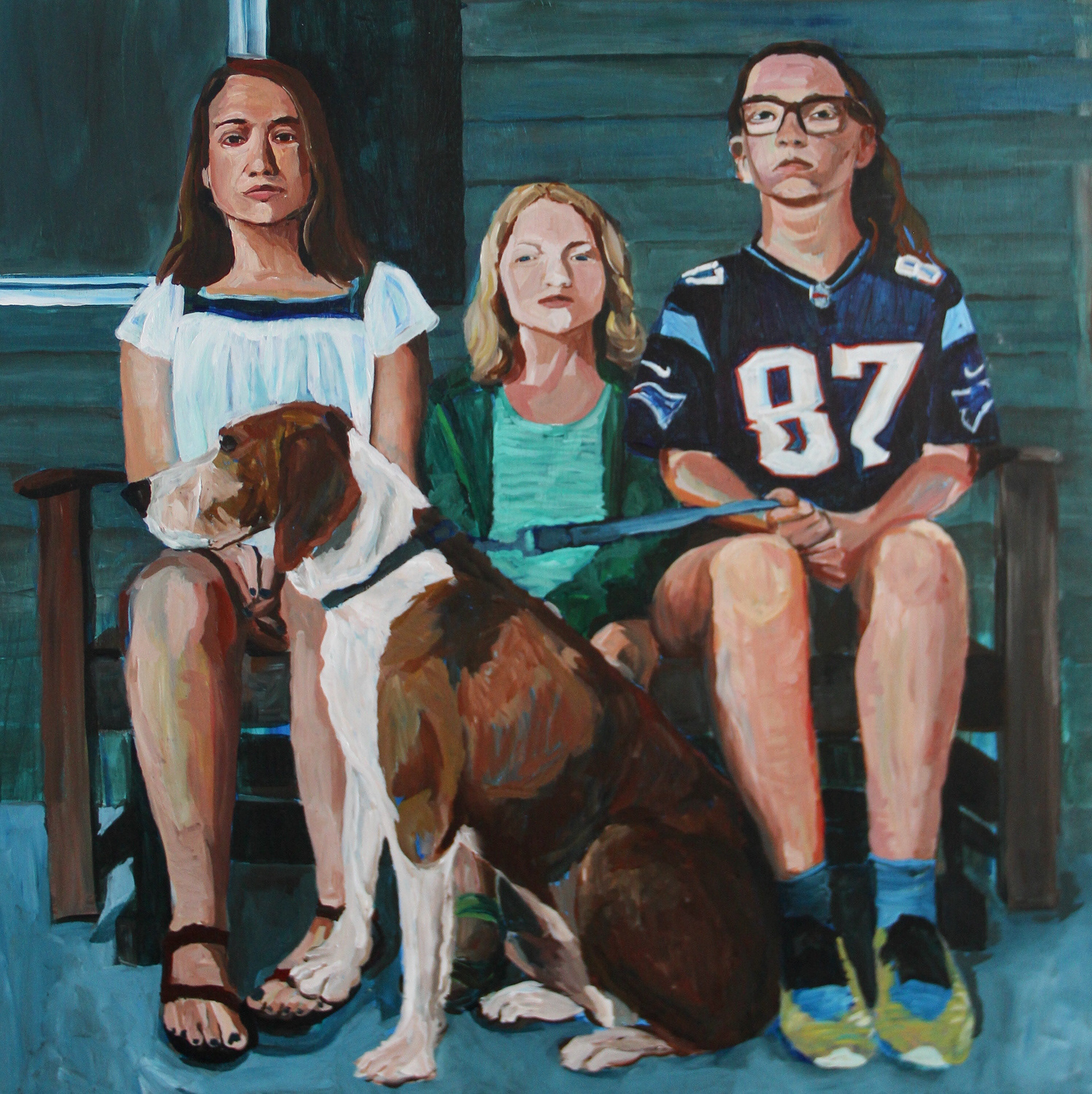 The New Englanders, acrylic on wood panel,  42" x 42"