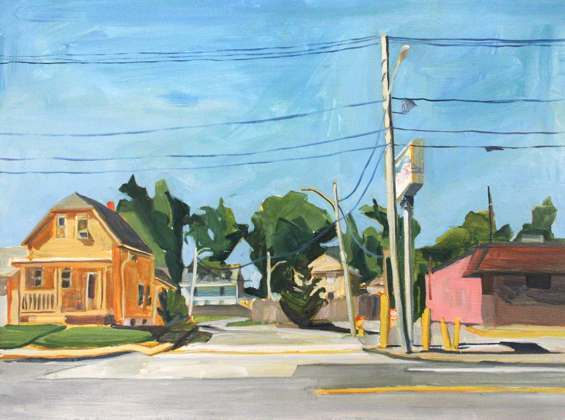 Bullocks Point, oil on wood panel, 12" x 16'