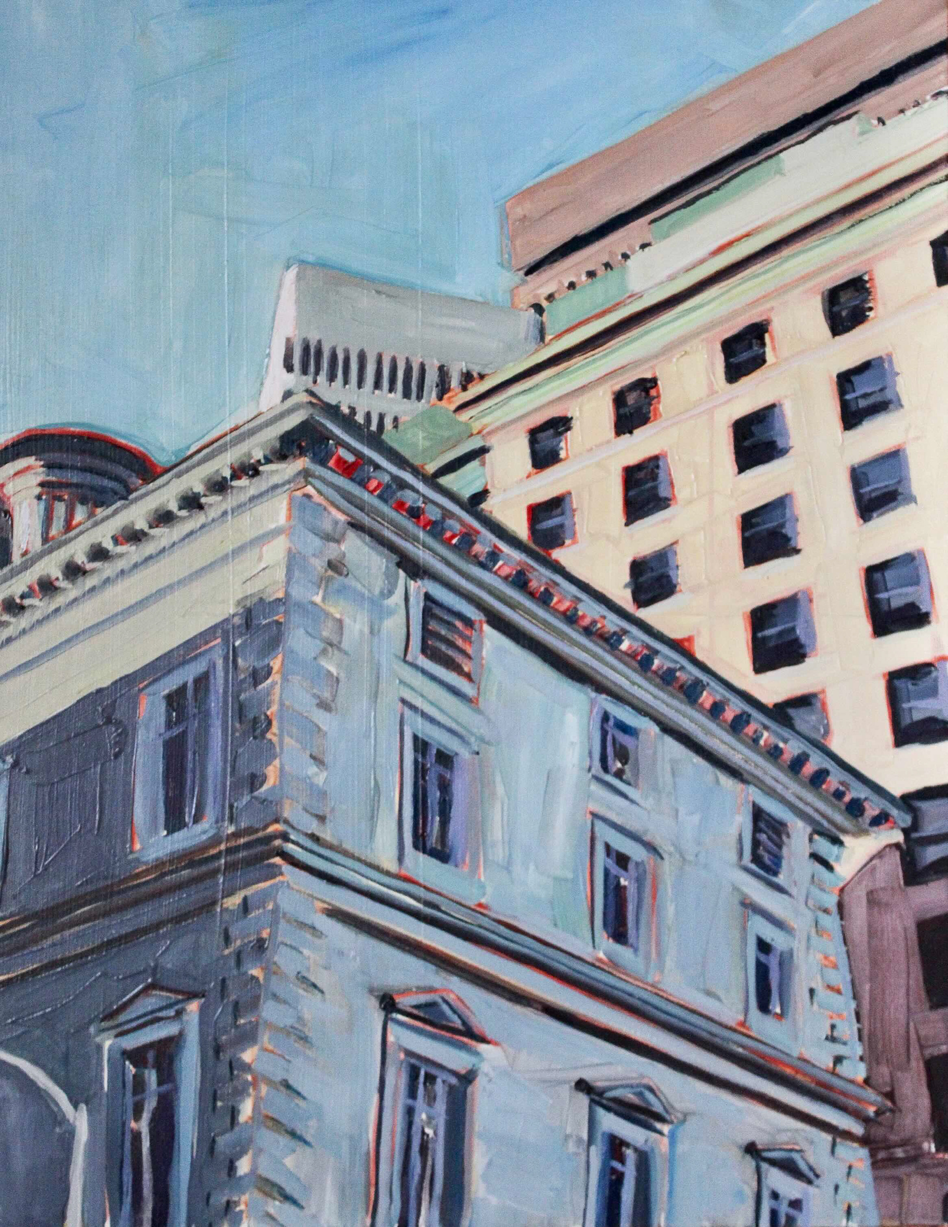 Customshouse, oil on wood panel, 11" x 14"