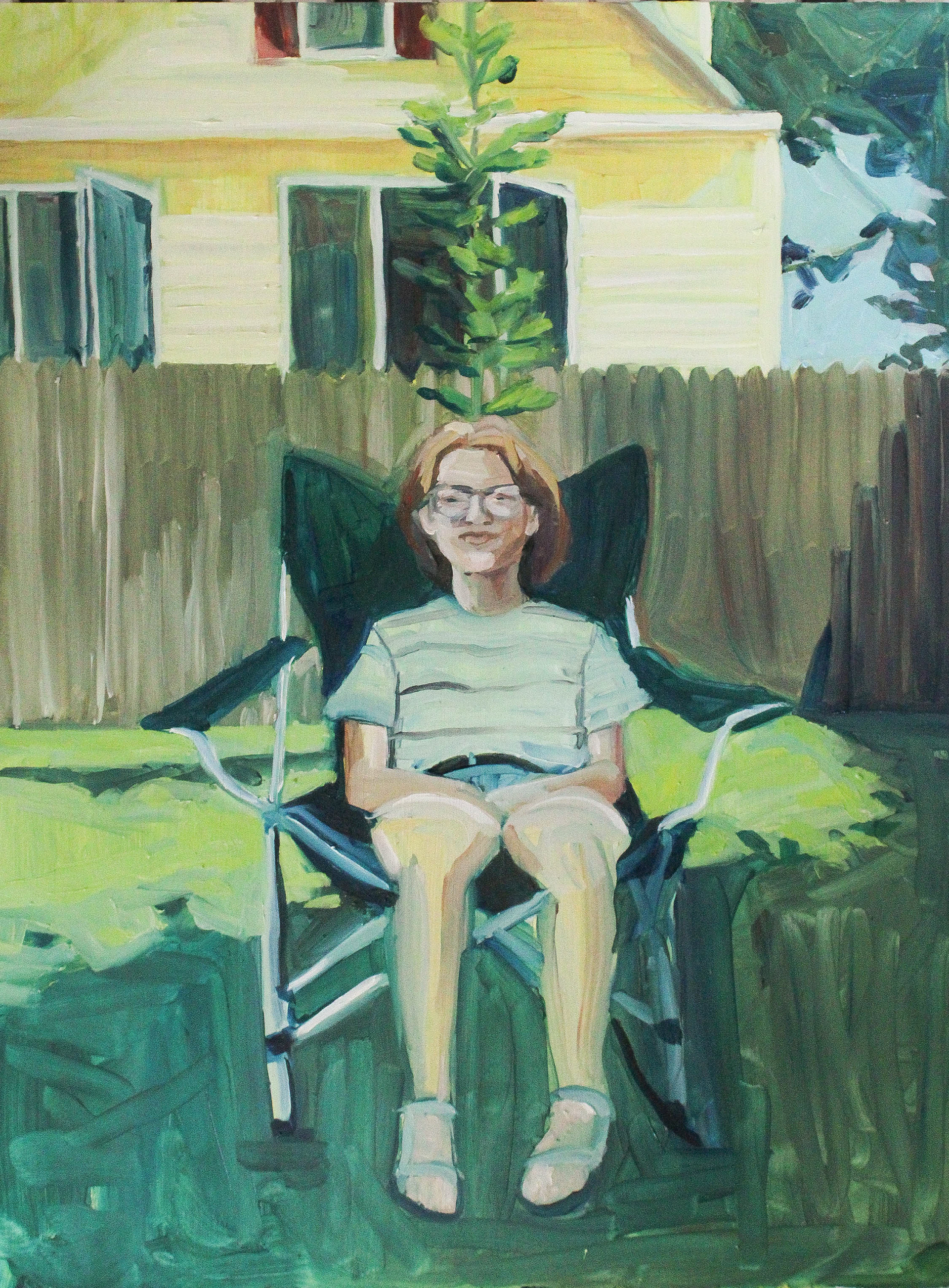 Isabella and John, oil on wood panel, 18" x 24"