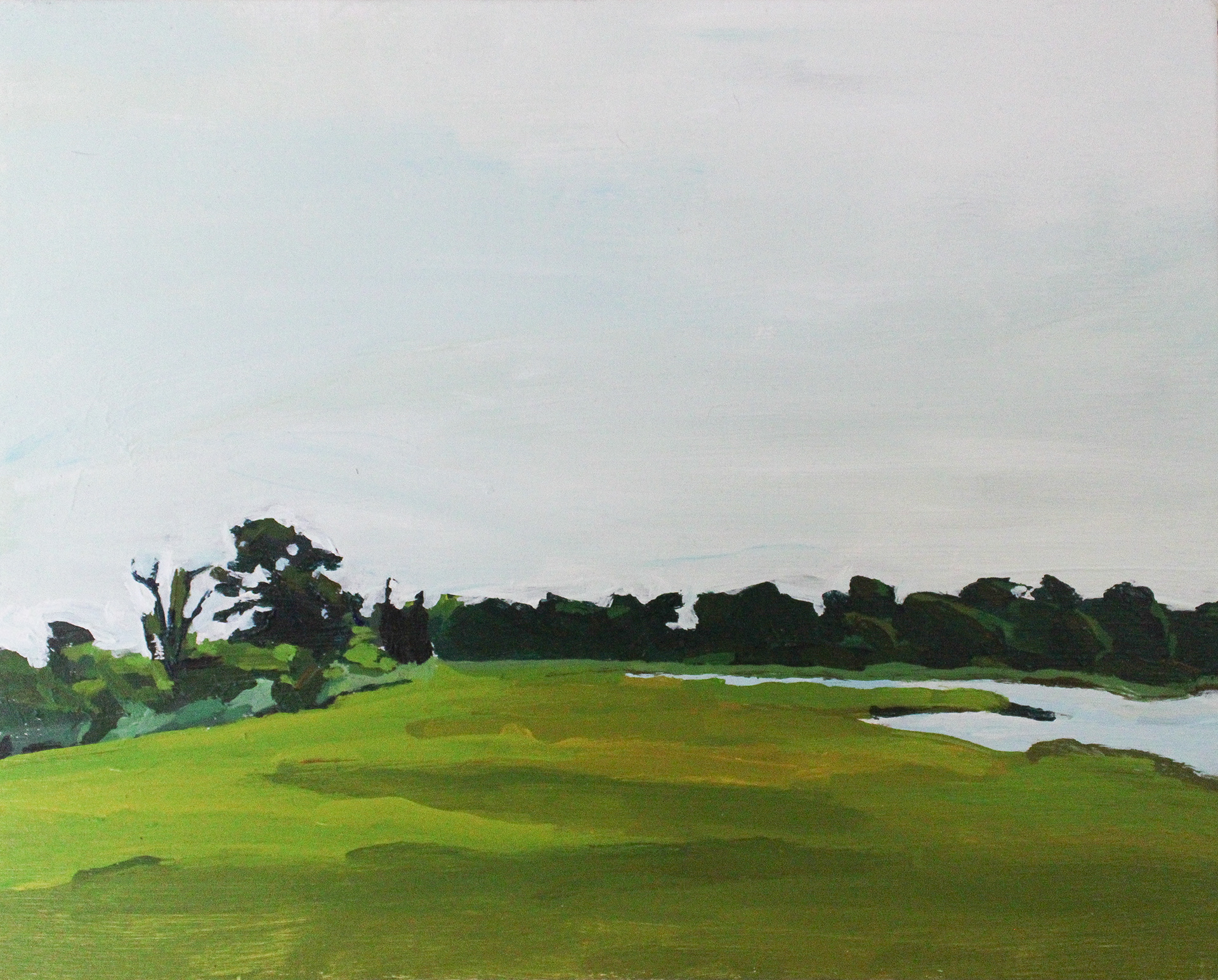 Colt State Park, acrylic on wood panel, 8" x 10"