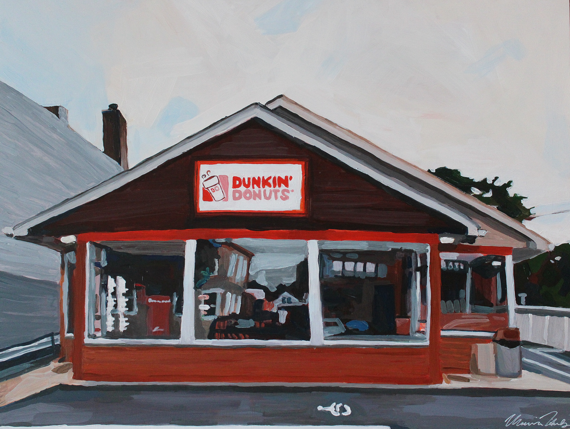 Warren Dunkin;, acrylic on wood panel,  18" x 24"