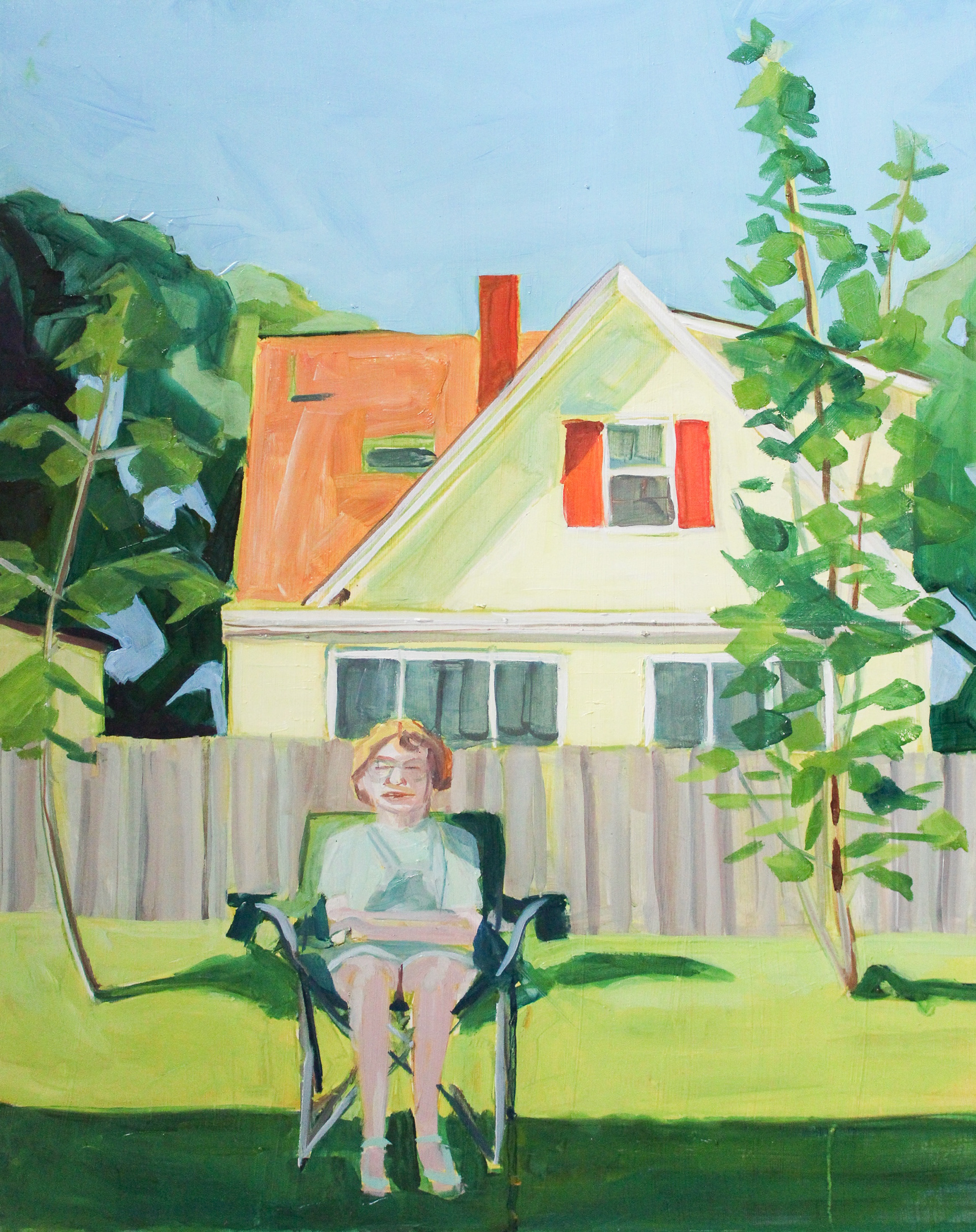 Isabella and John 2024, oil on wood, 16" x 20"