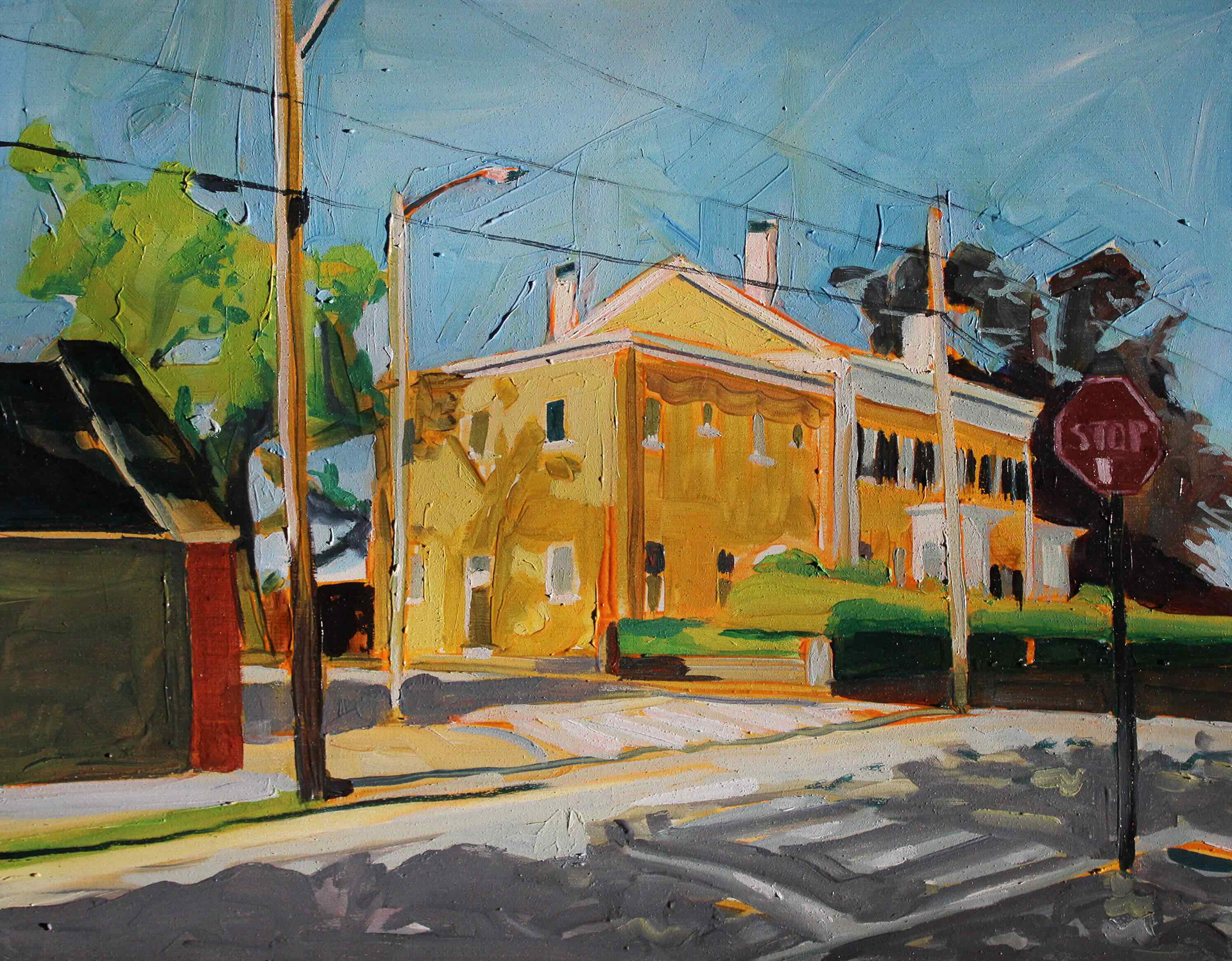 Brown Street, oil on wood panel, 11" x 14"
