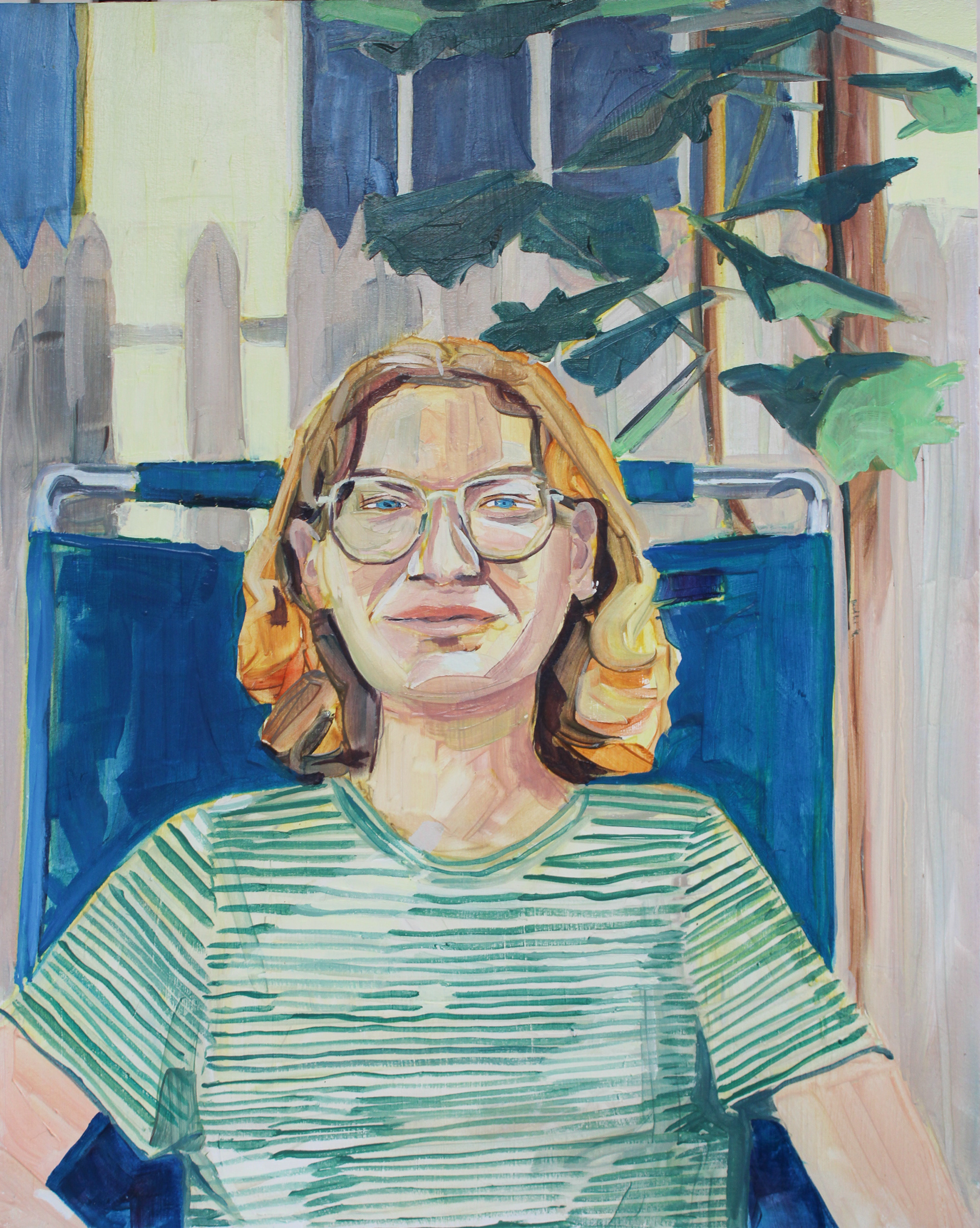 Isabella and John 2025, oil on wood panel, 16" x 20"