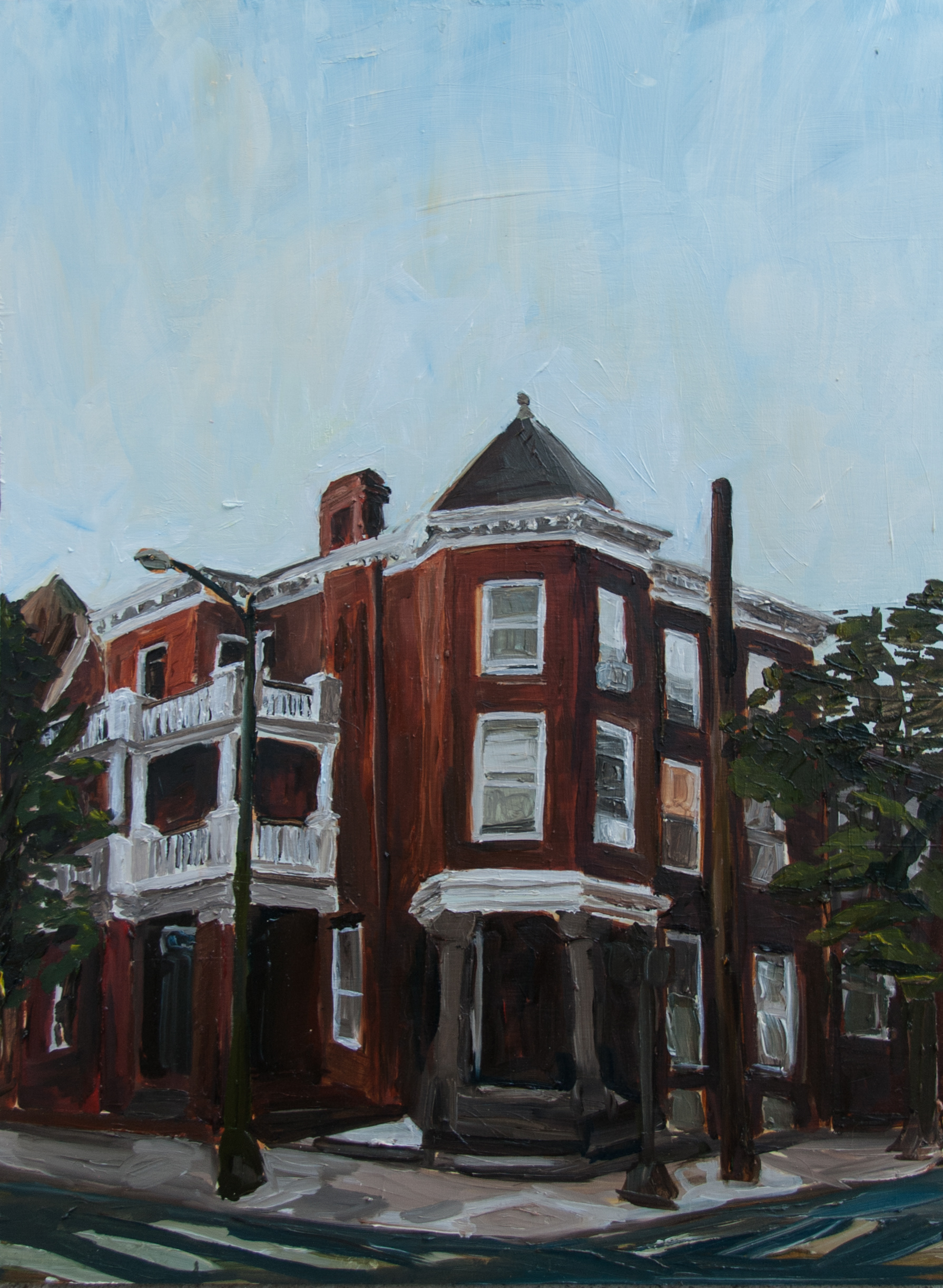 The Teapot, oil on wood, 18" x  24"