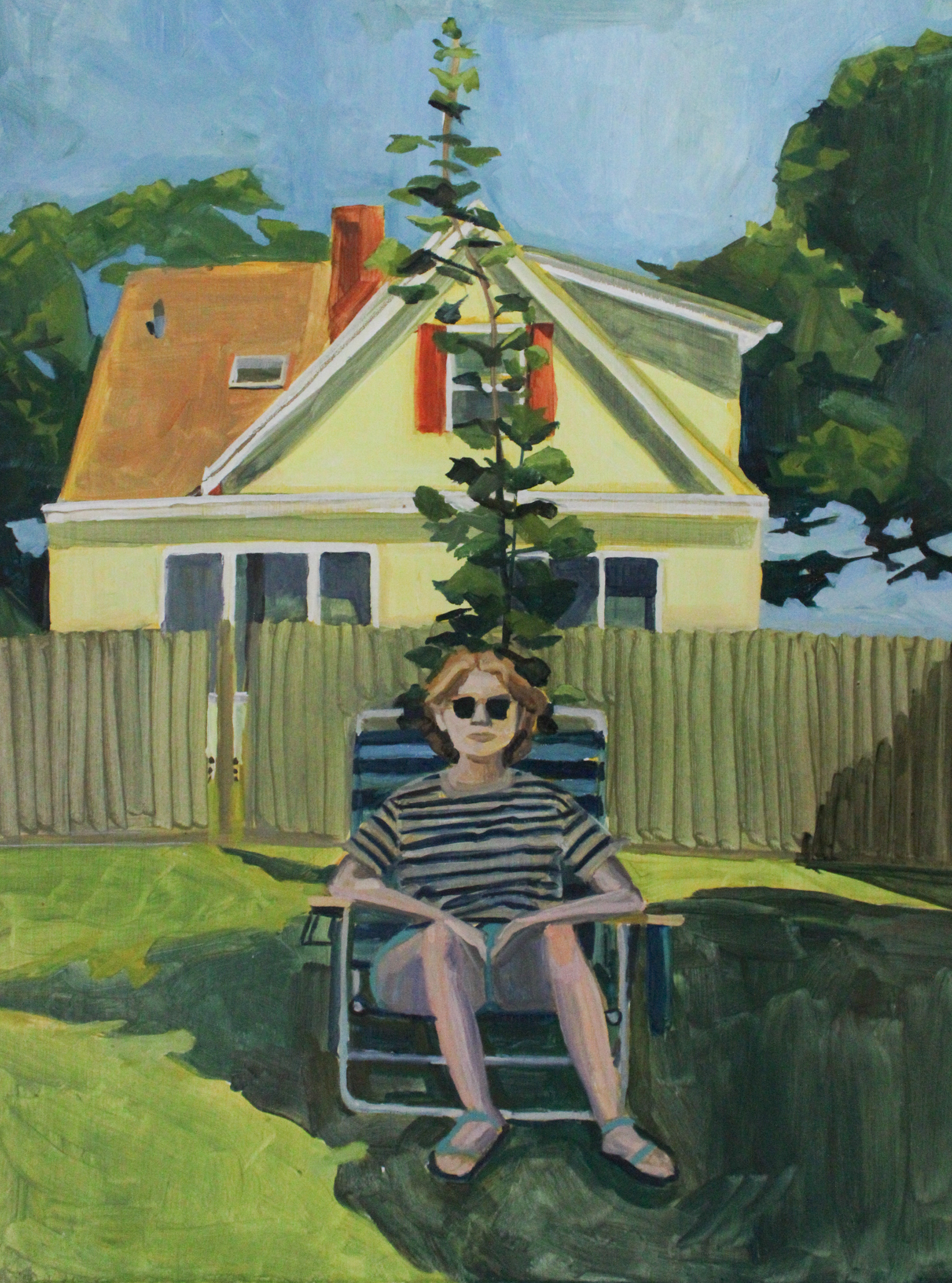 Isabella and John 2, oil on wood panel, 18" x 24"