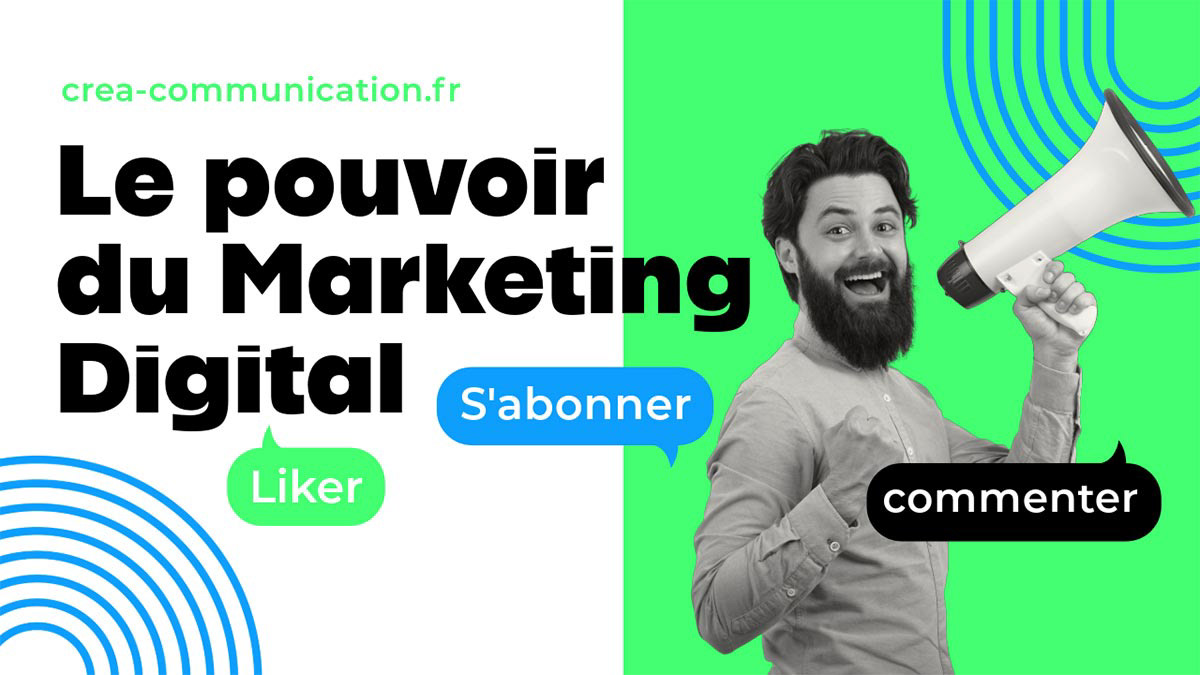 Affiche publicitaire sur le pouvoir du marketing digital