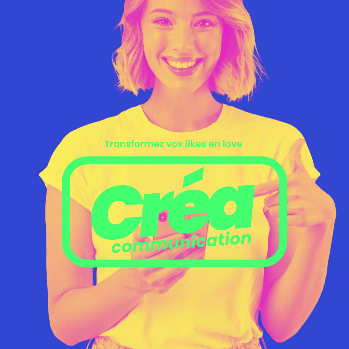 Affiche publicitaire de l'agence Créa communication
