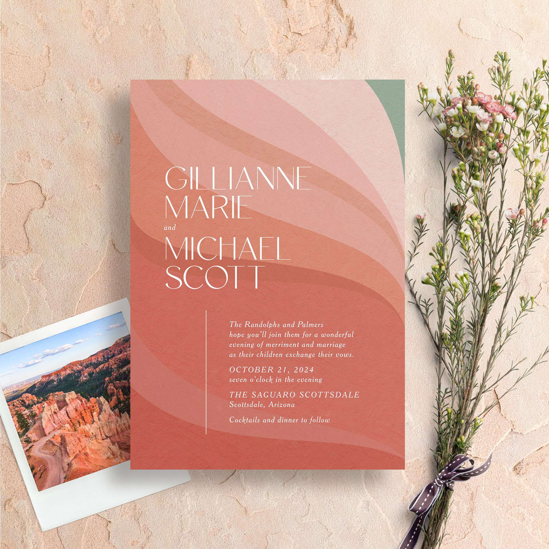 Southwest Mod Wedding Invitations