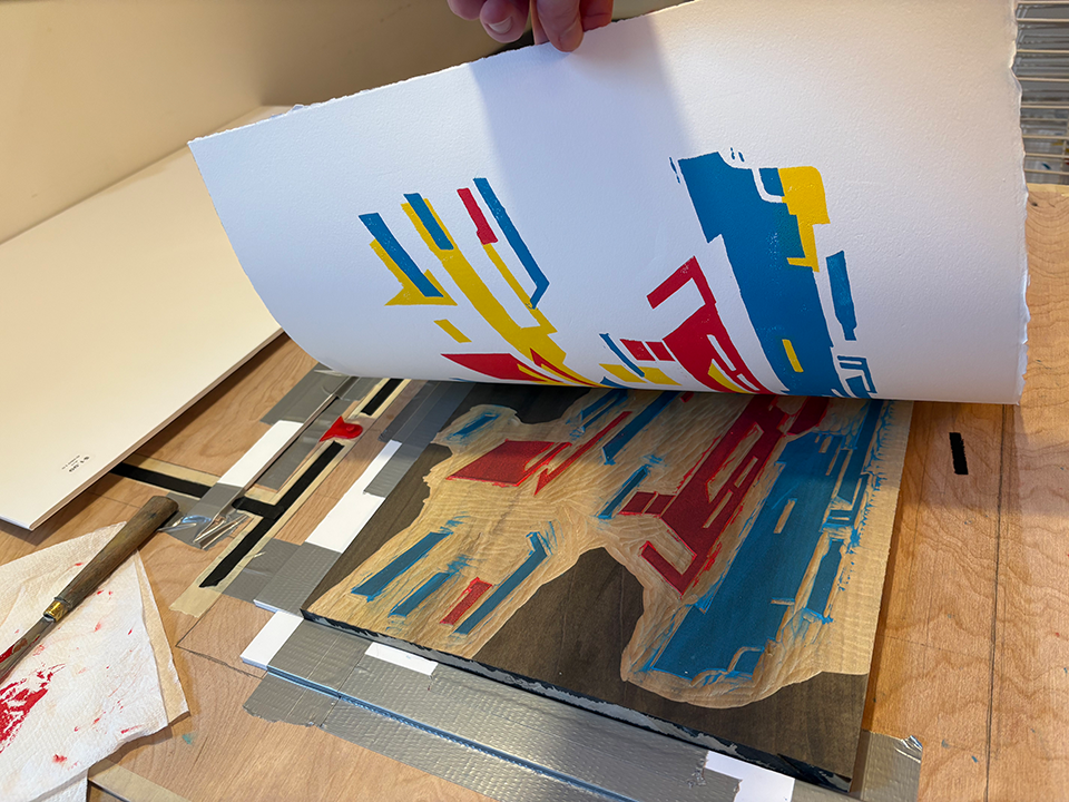 Woodcut Printing Process