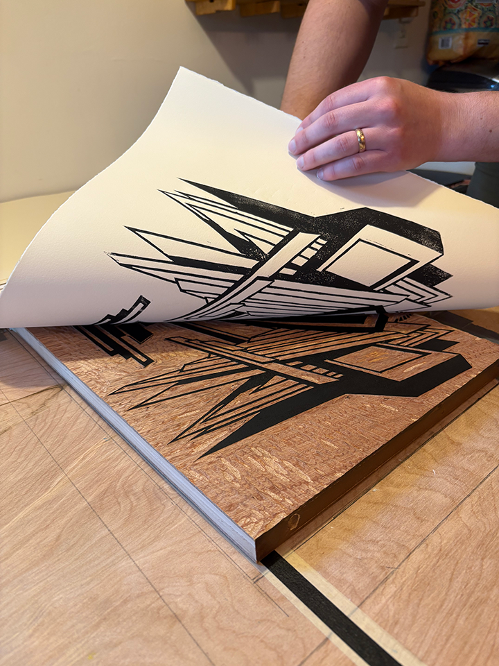Woodcut Printing Process